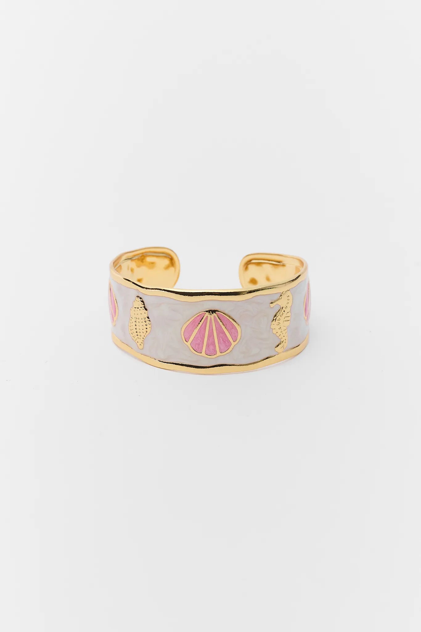 Shelly Gold Shell Bangle Bracelet
