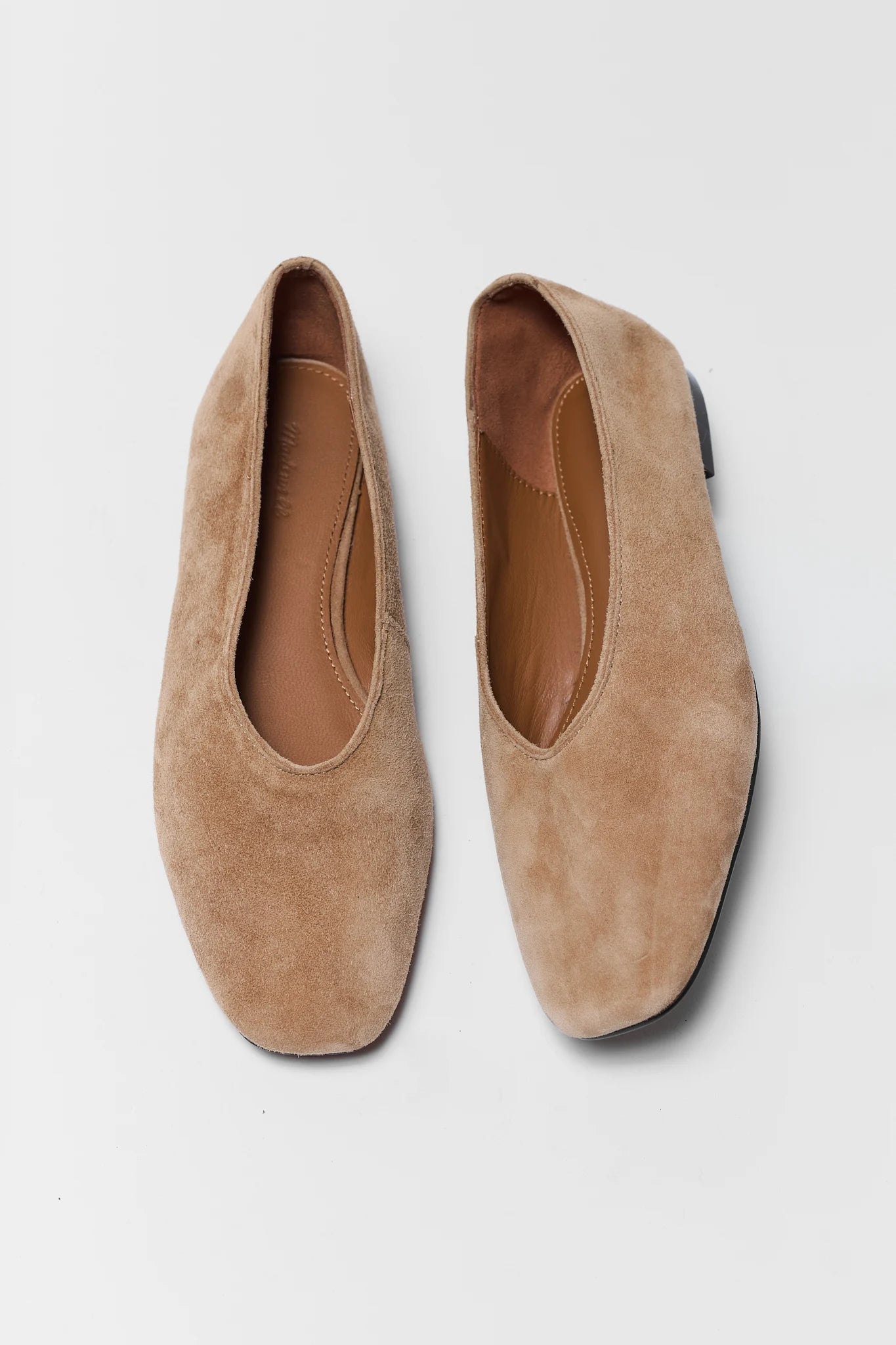 Tan Faux Suede Ballet Flats