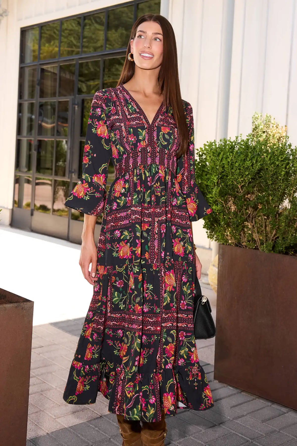 Taylor Floral Print Maxi Dress