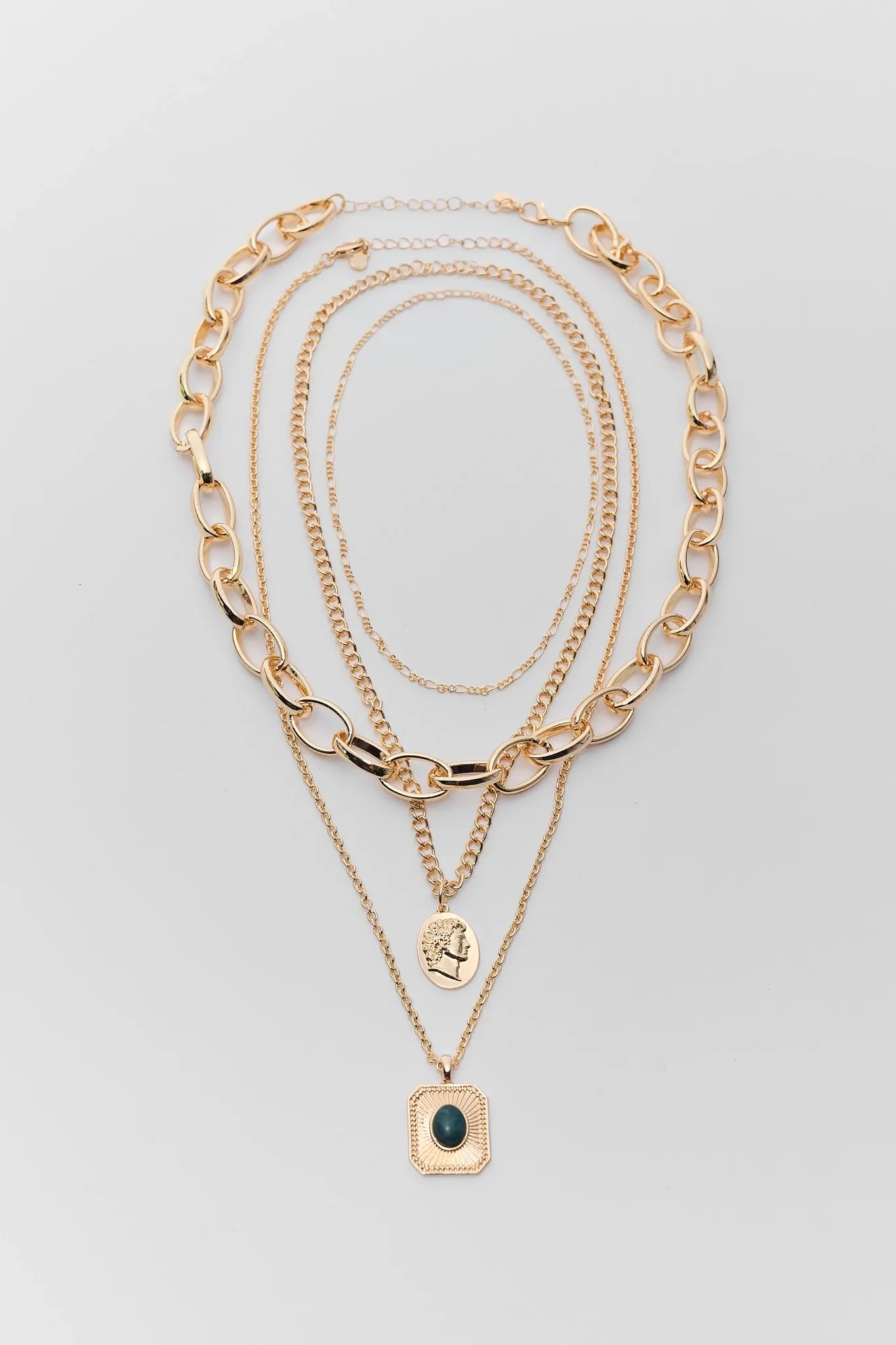 Gold Chain Necklace Stack