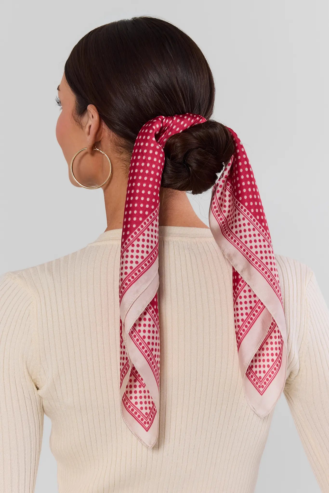 Red Polka Dot Printed Scarf