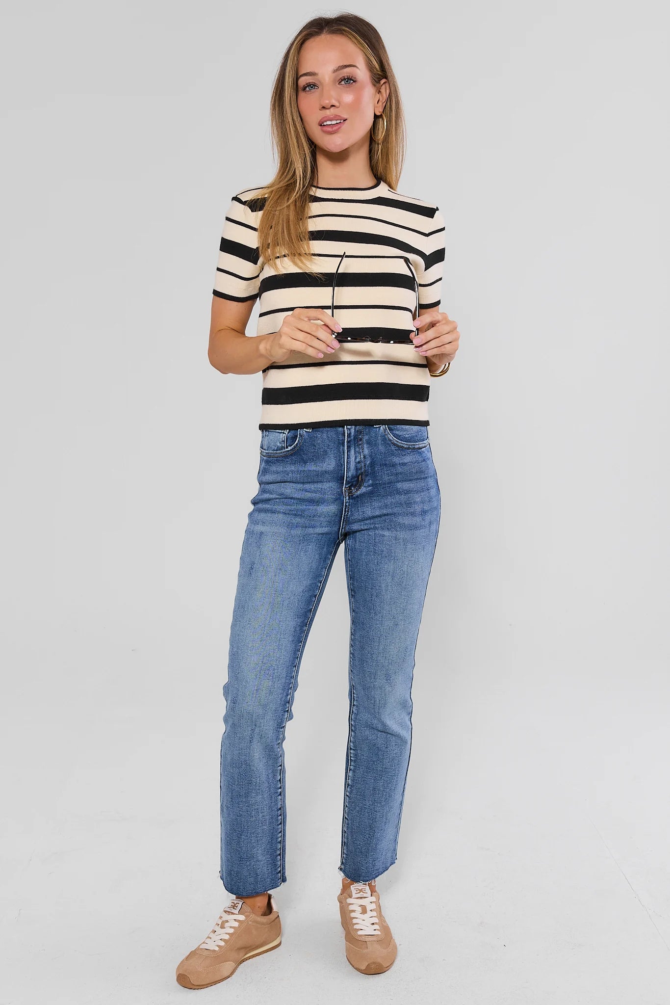 Aliyah Light Wash Kick Flare Jeans