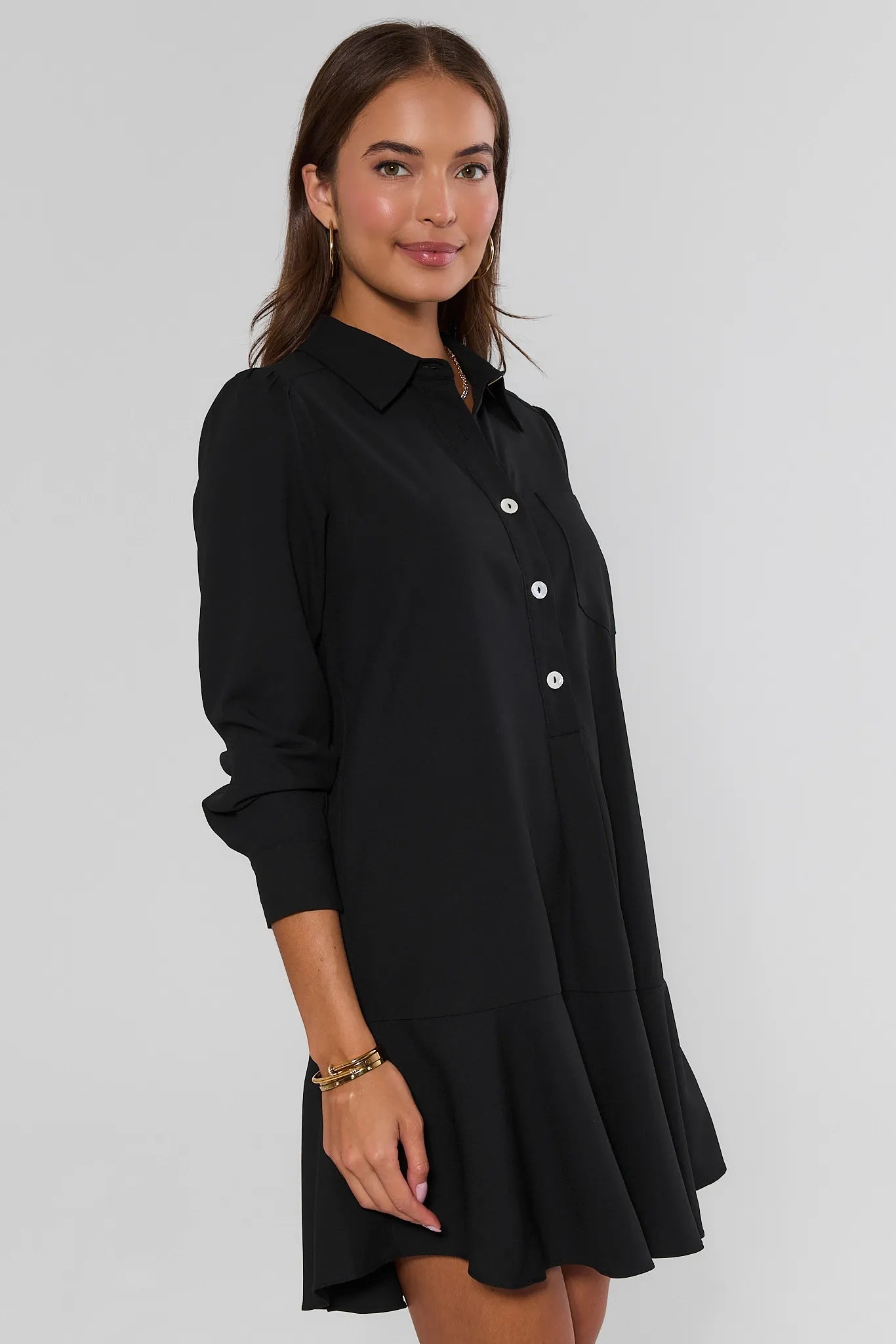 Meagan Black Drop Waist Dress