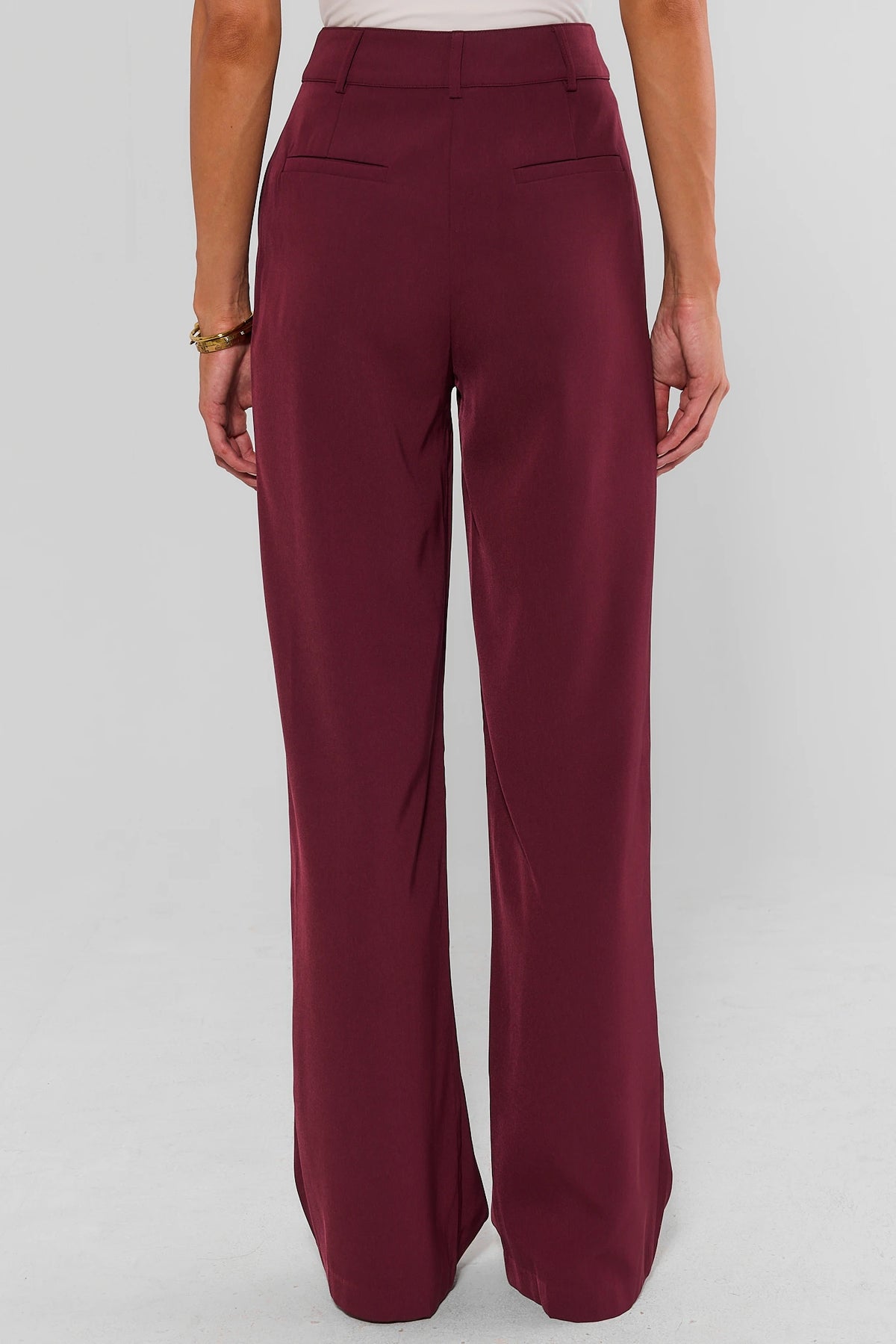 Antoinette Burgundy Wide Leg Pants