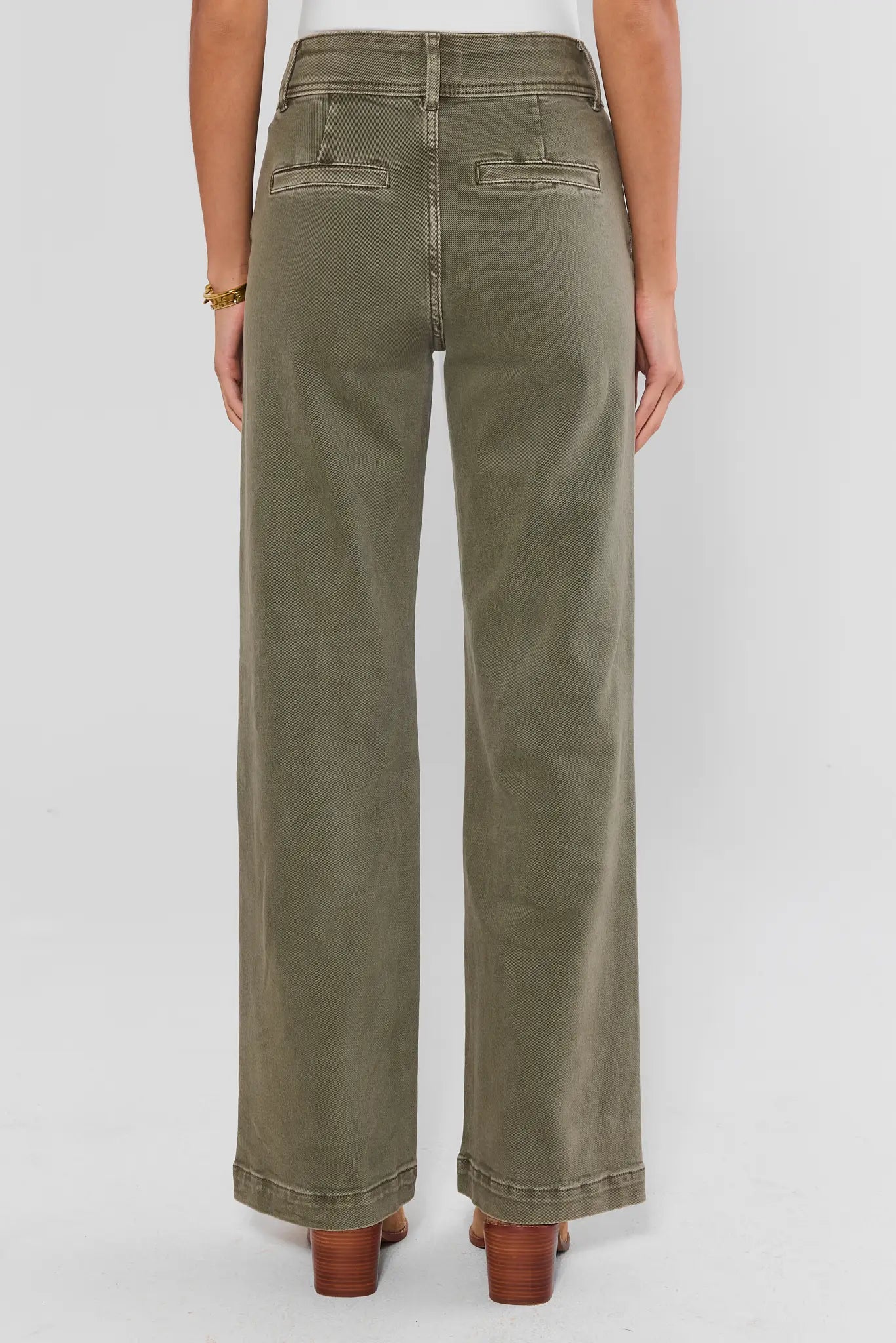 Kameron Olive Wide Leg Jeans