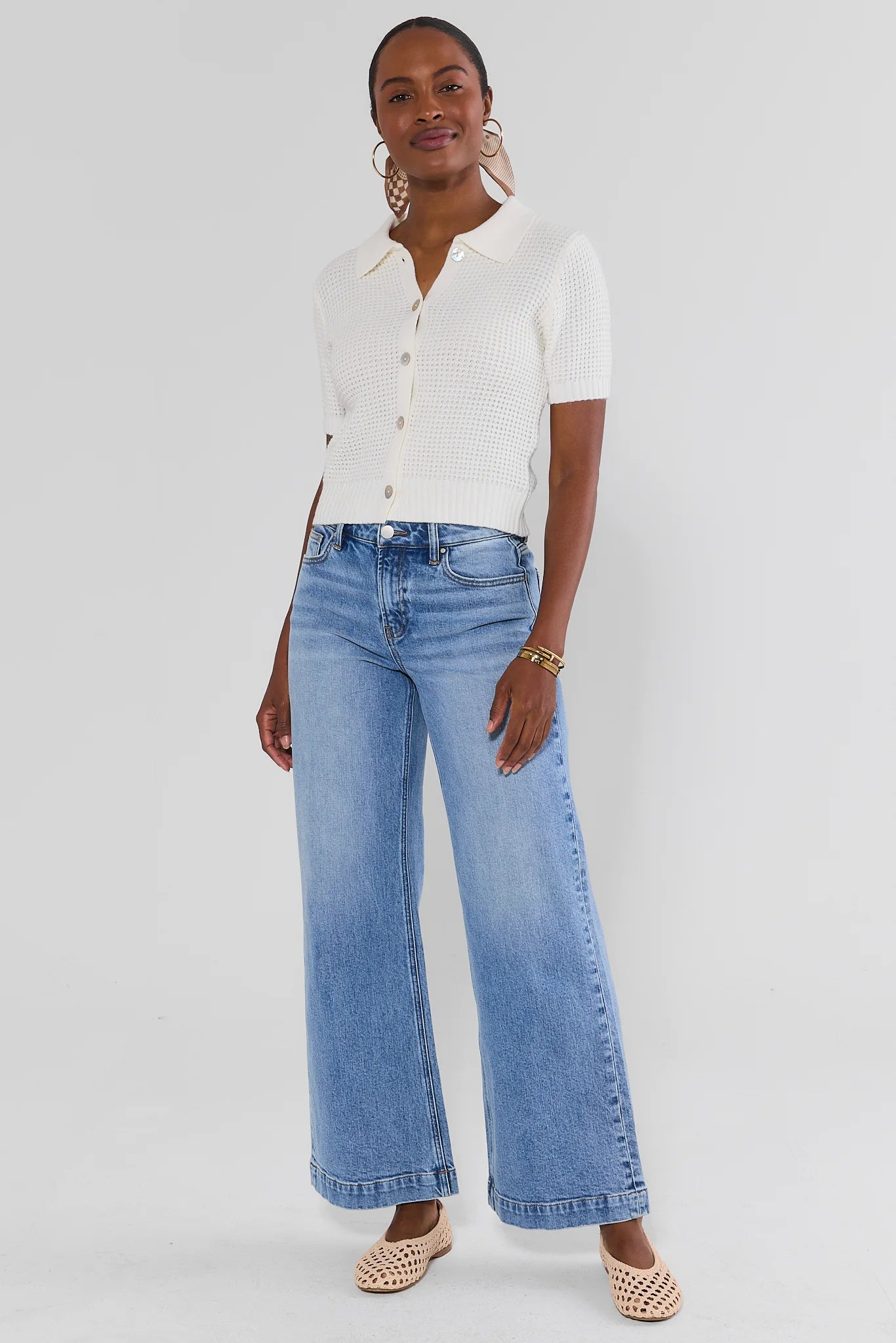 Kayla Medium Wash Wide Leg Jeans