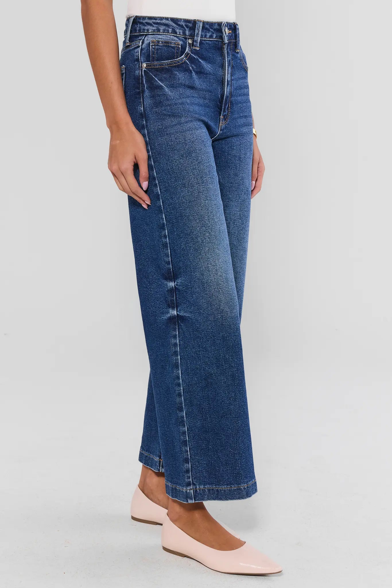 Kimberly Medium Wash Wide Leg Jeans
