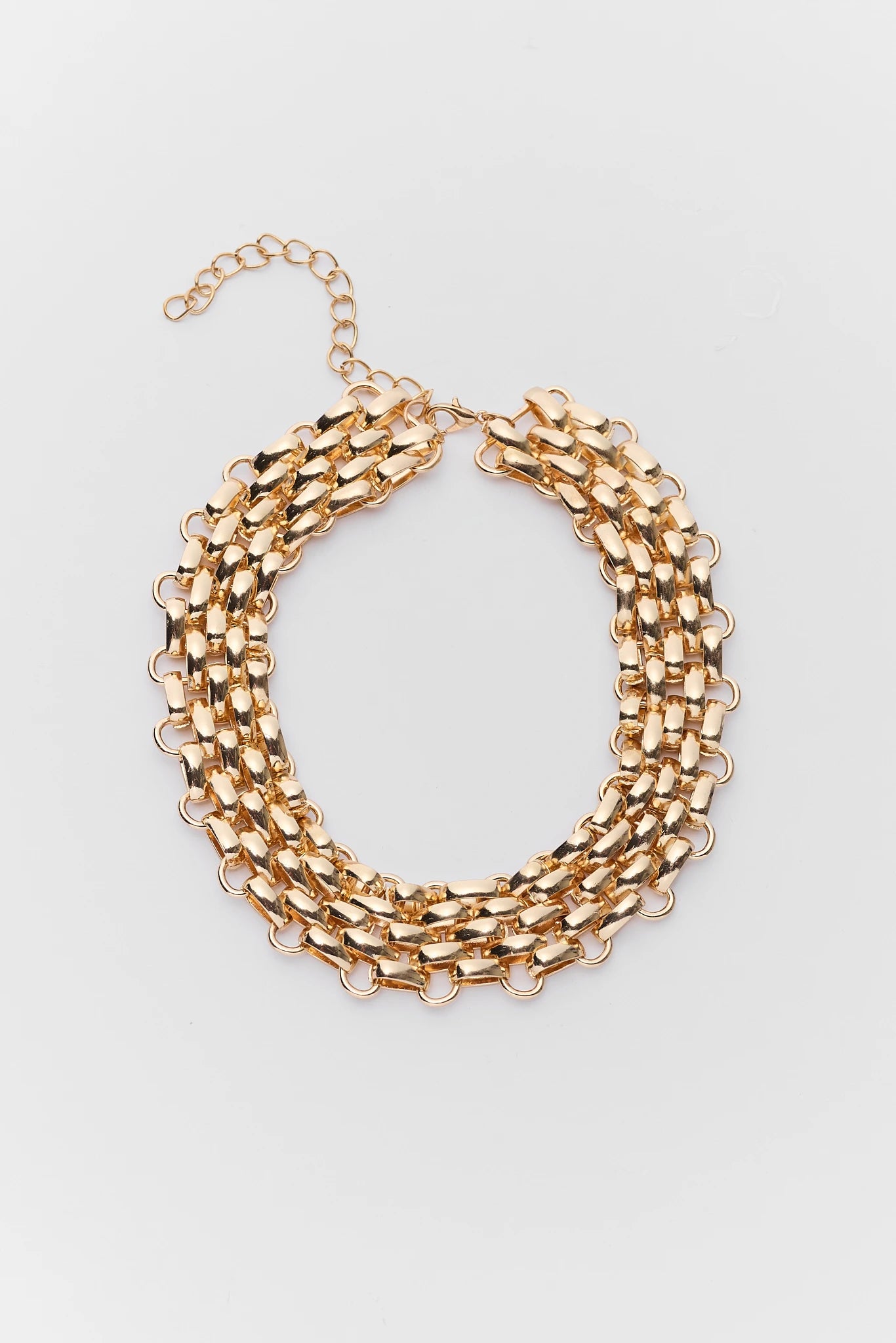 Gold Chunky Chain Layered Necklace