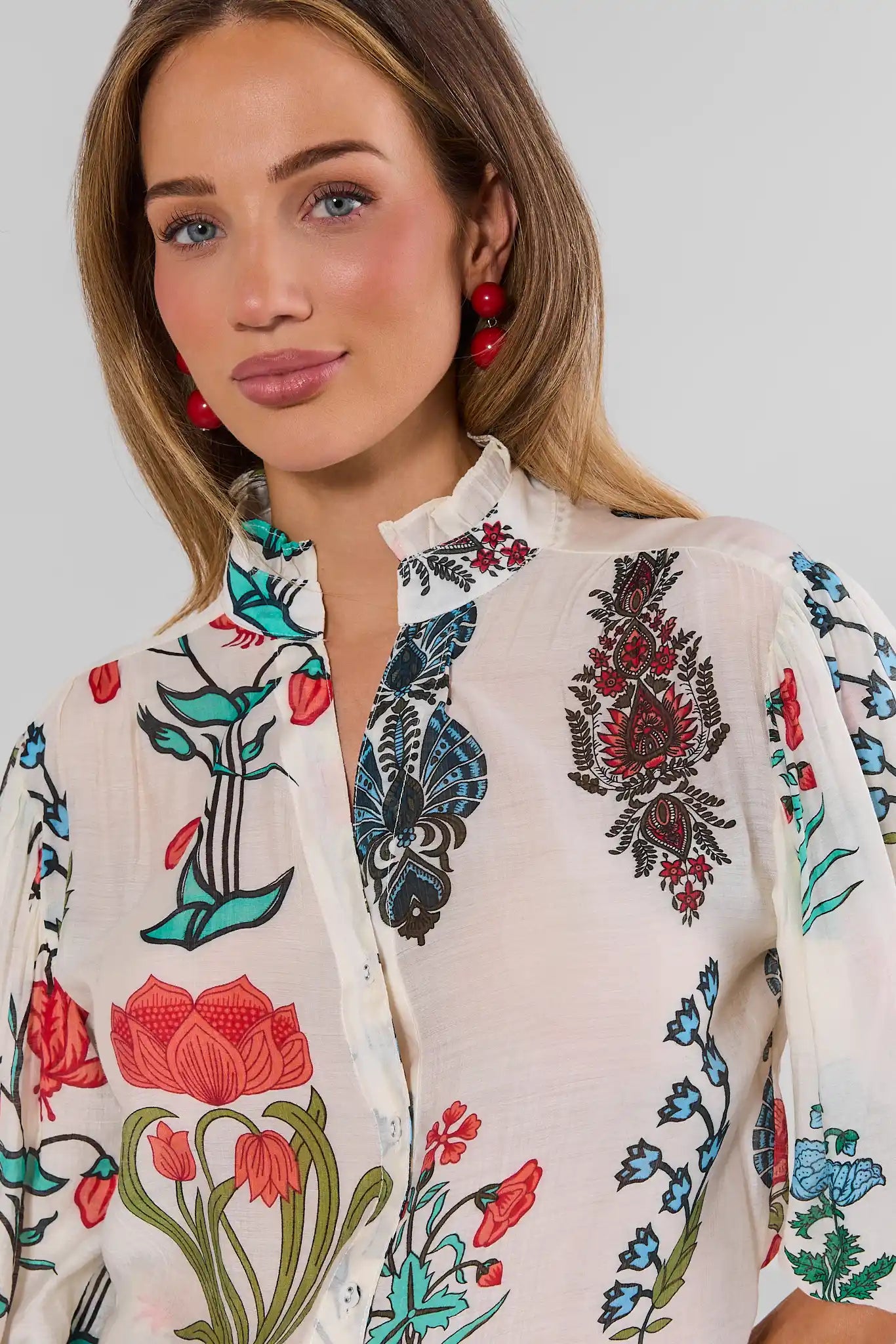 Sierra White Floral Top