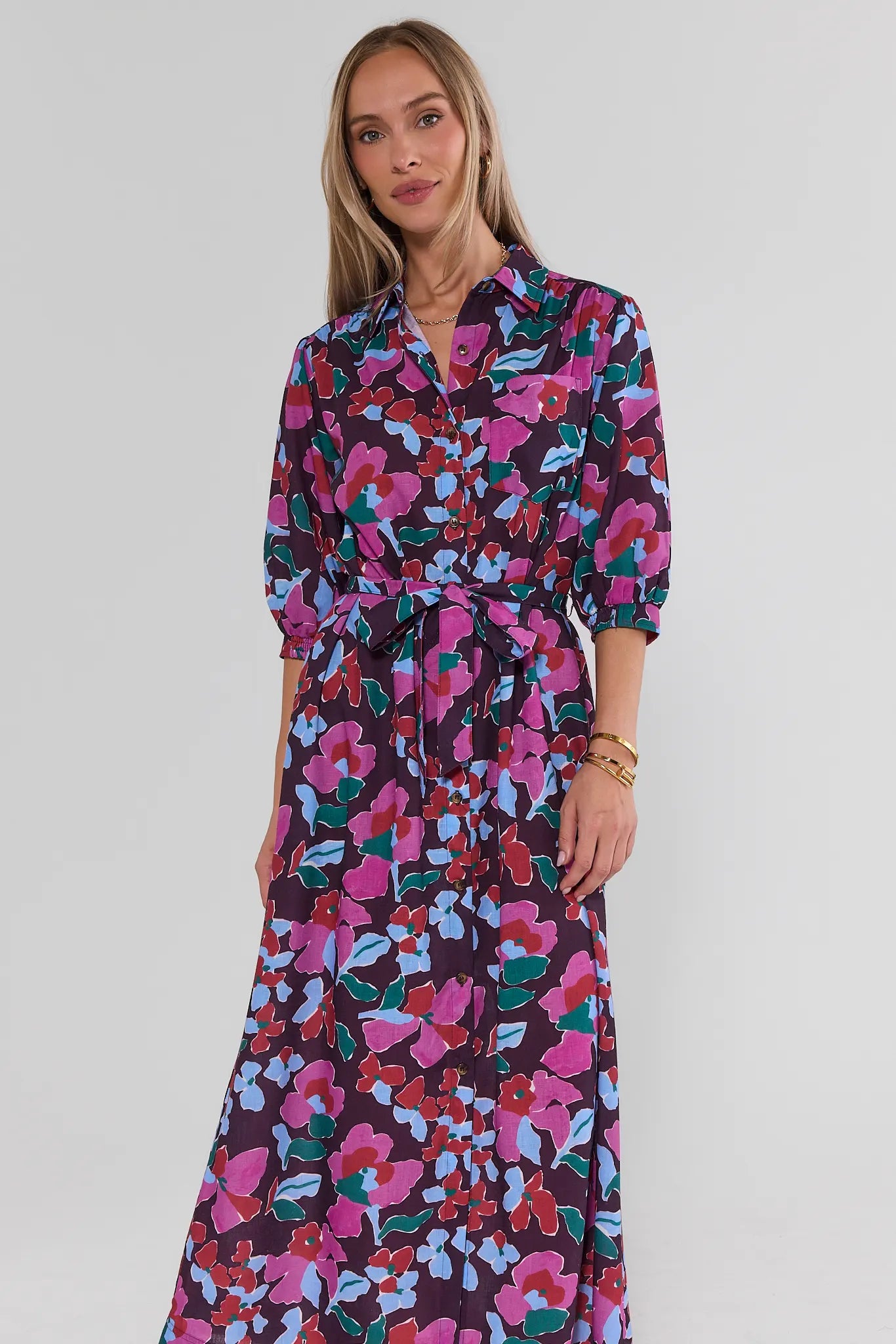 Serena Multi Printed Maxi Dress