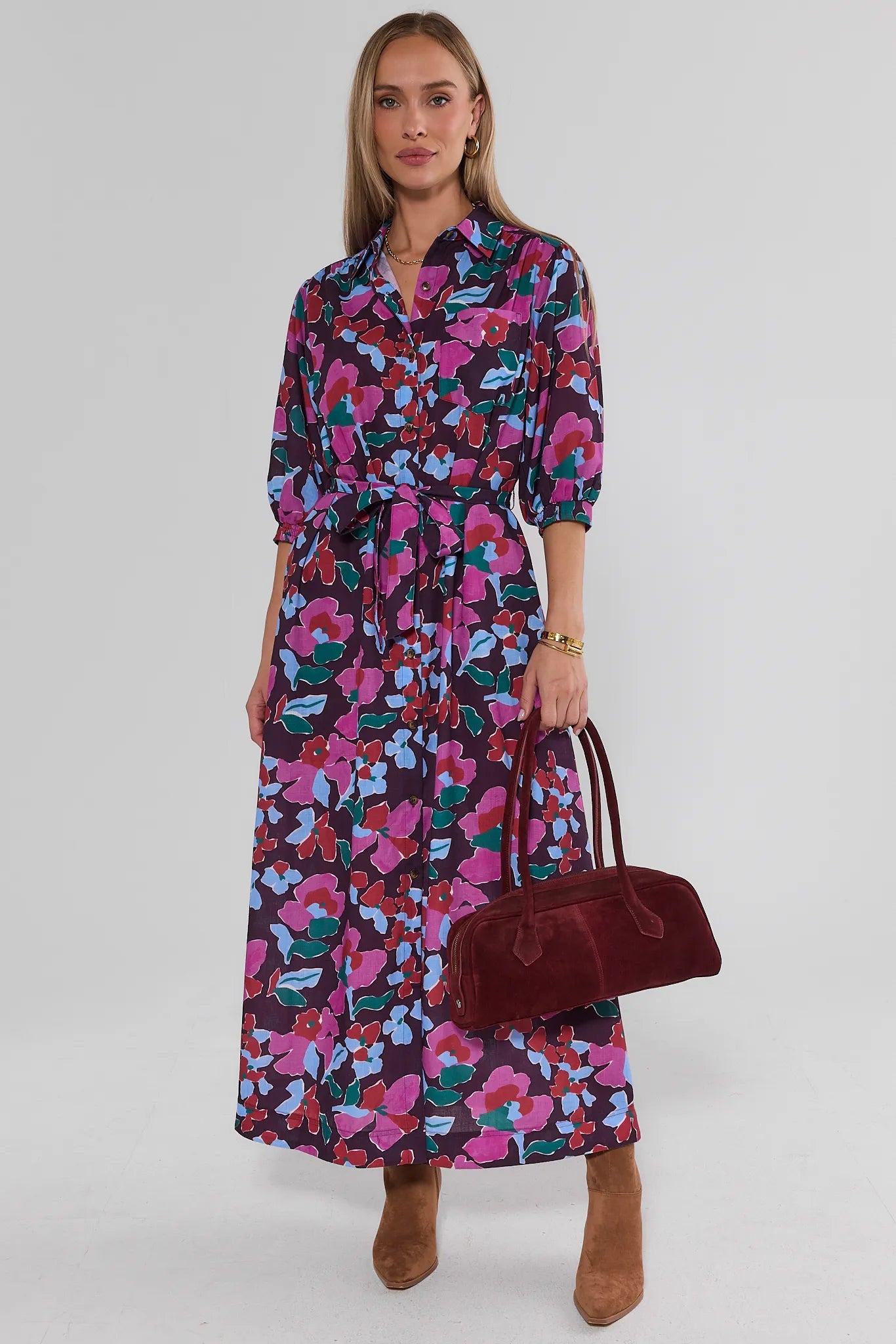 Serena Multi Printed Maxi Dress