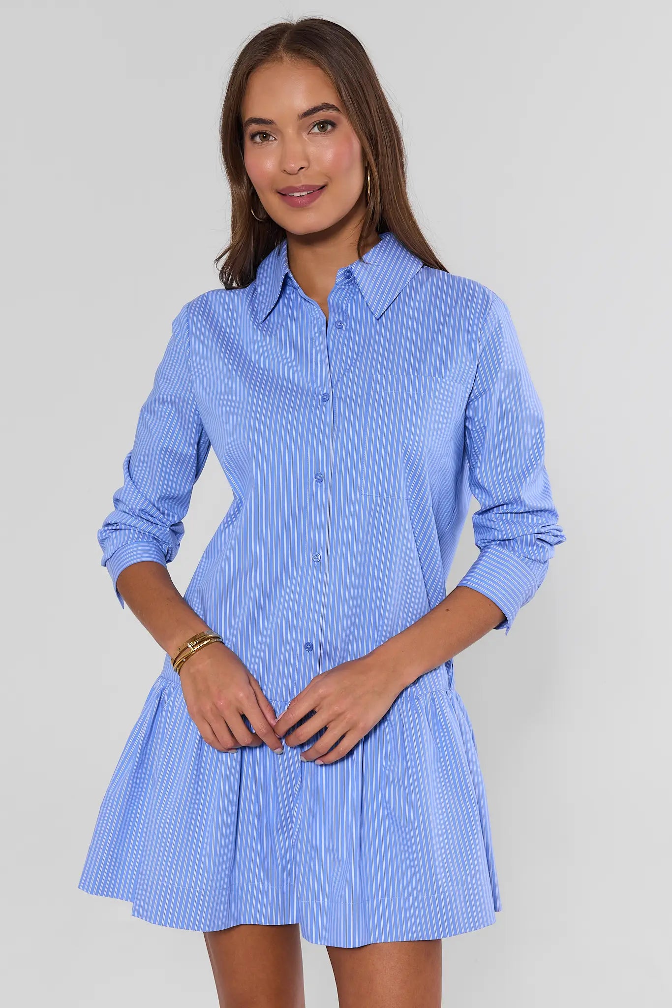 Corey Blue Stripe Short Dress