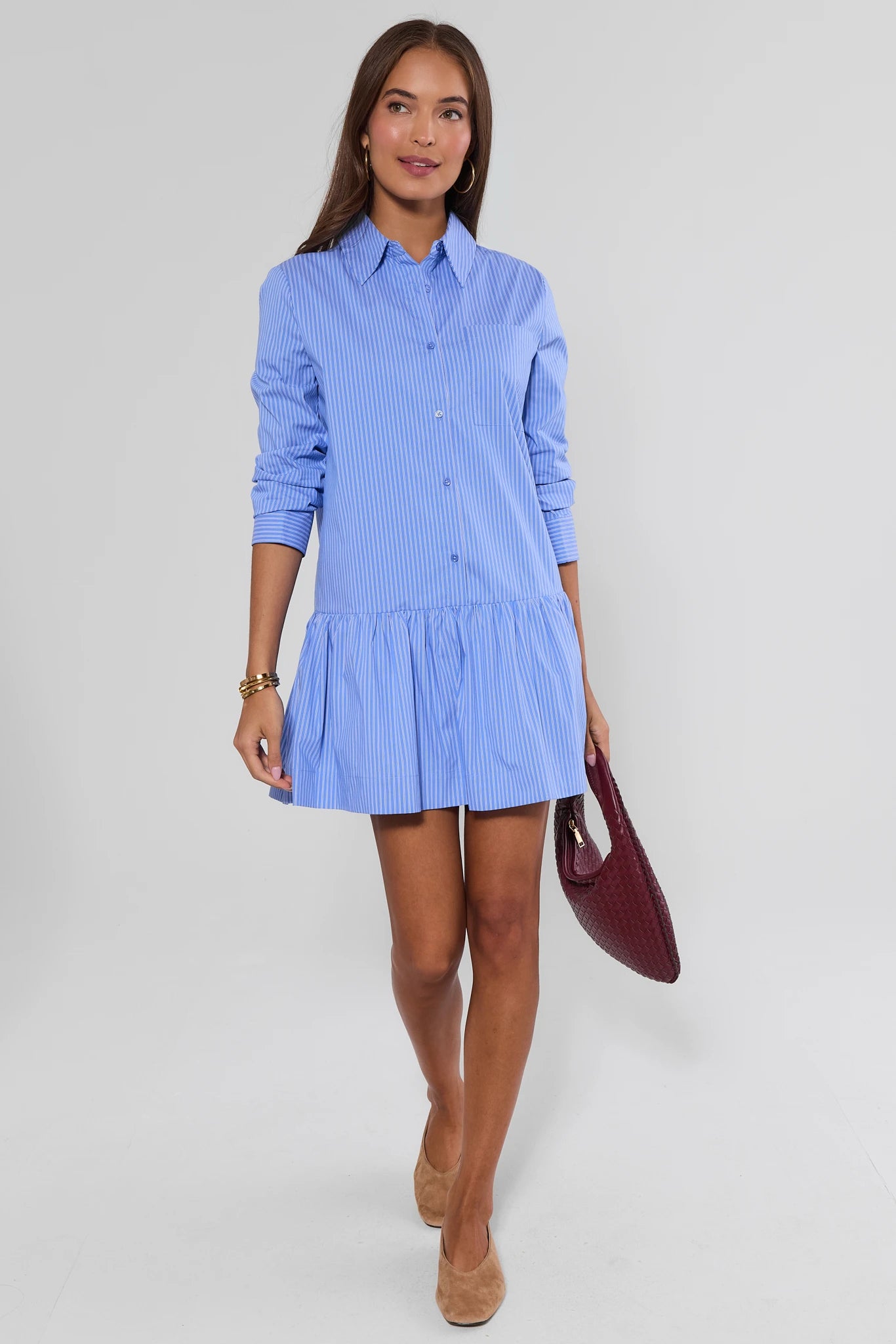 Corey Blue Stripe Short Dress