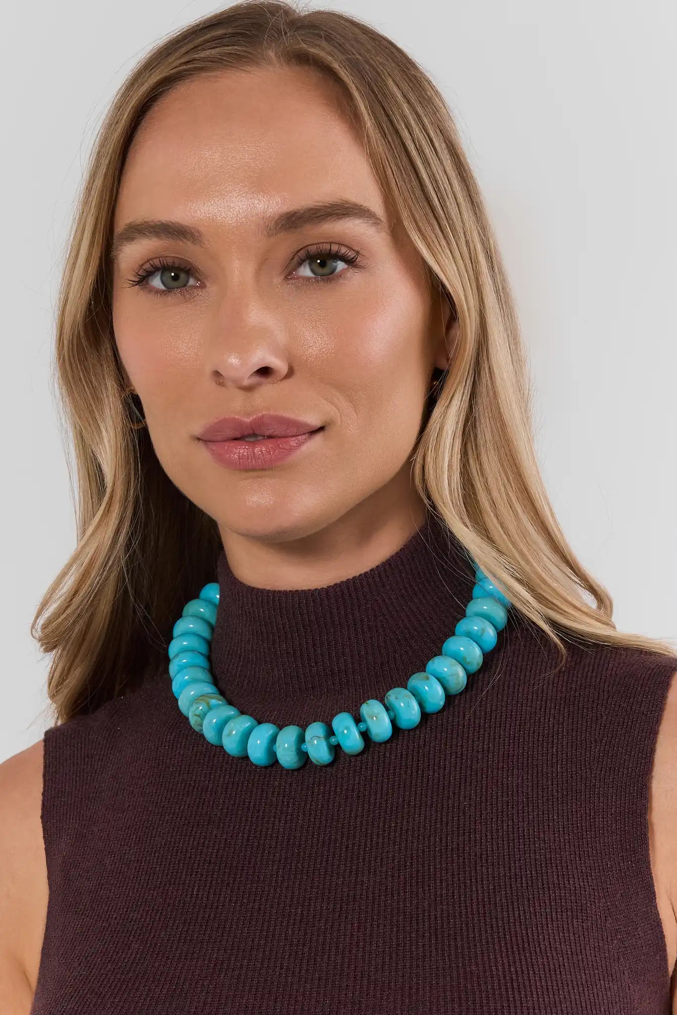 Turquoise Oversized Beaded Necklace