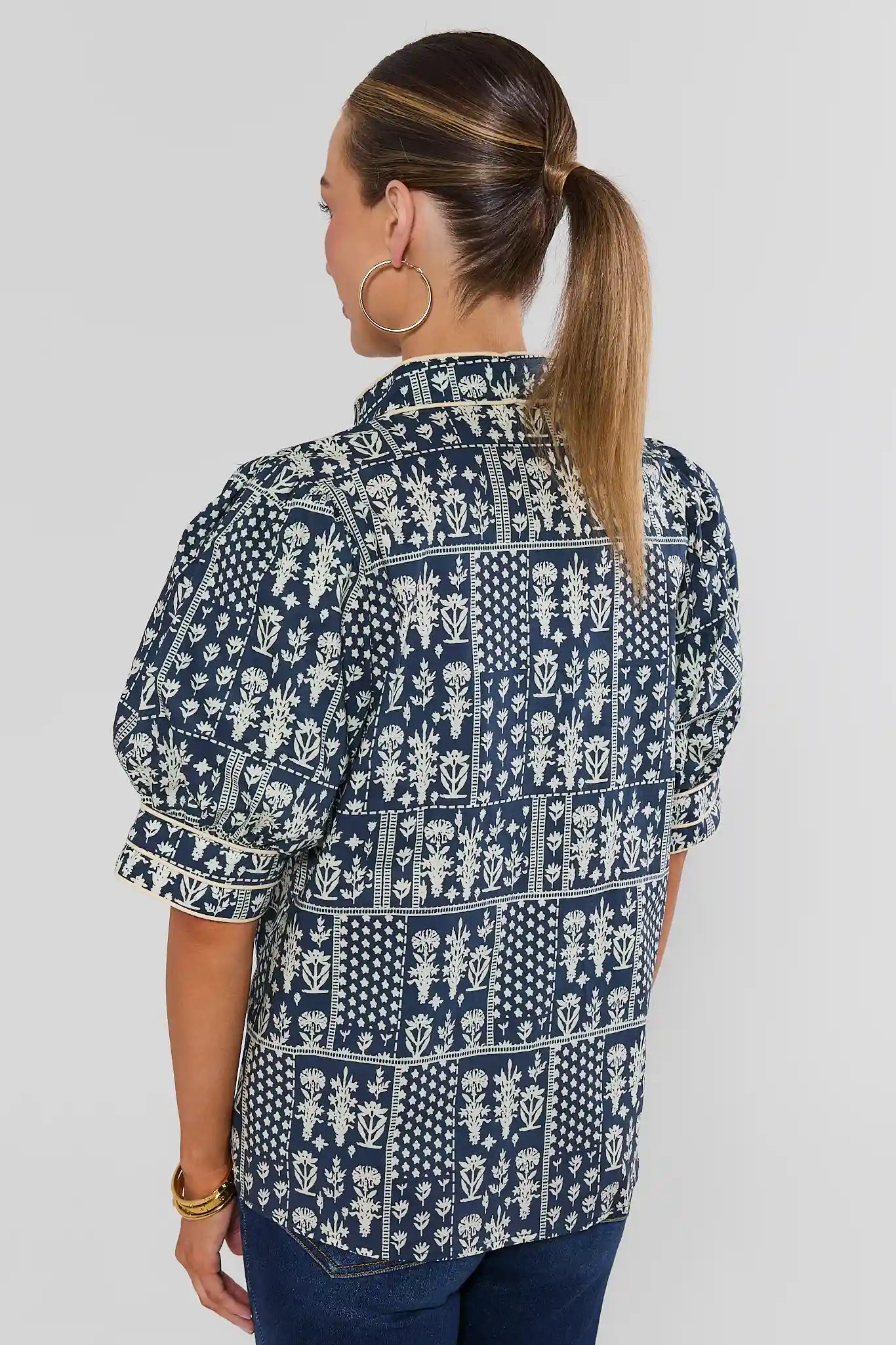 Dakota Navy Floral Printed Top