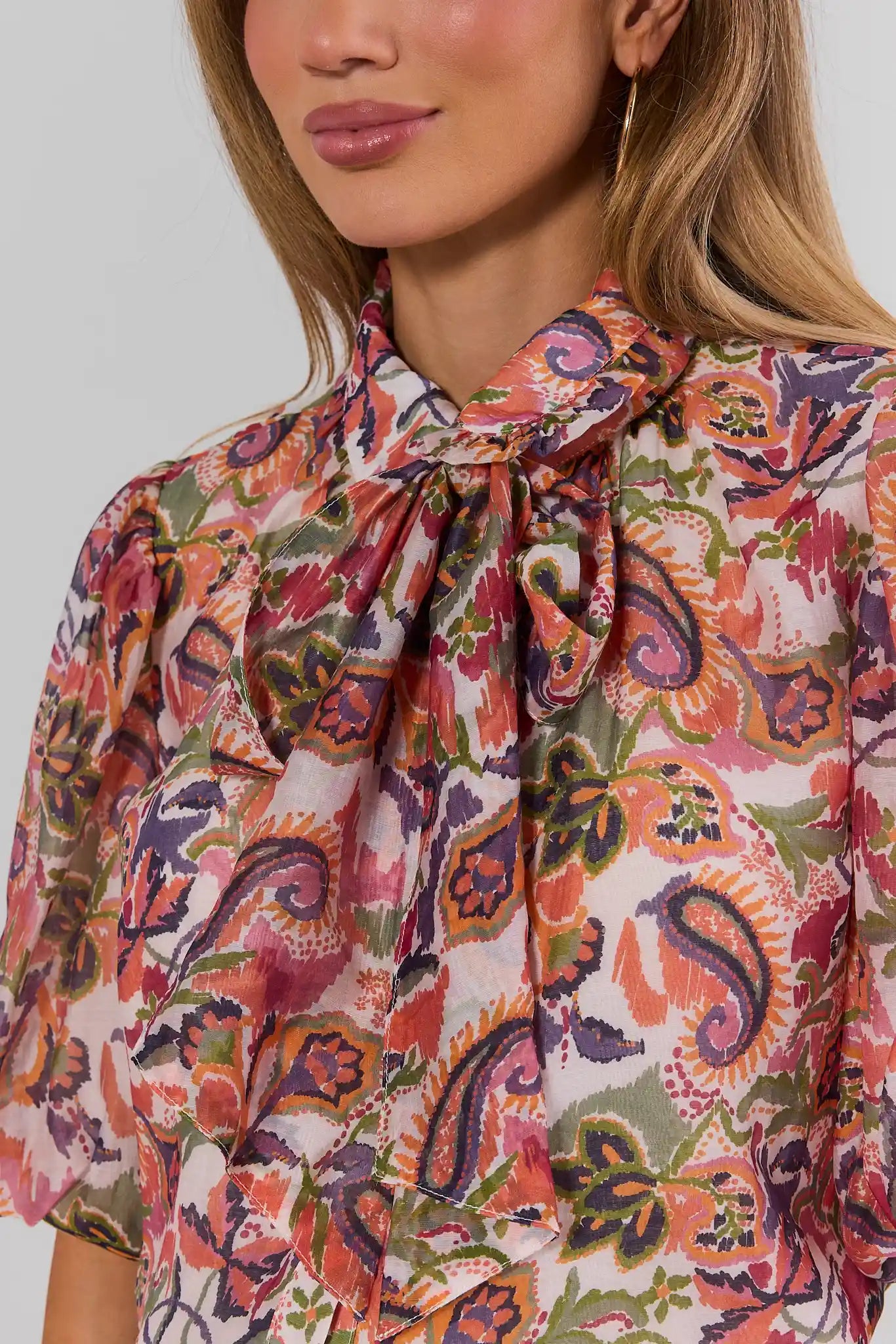 Multi Paisley Print Top