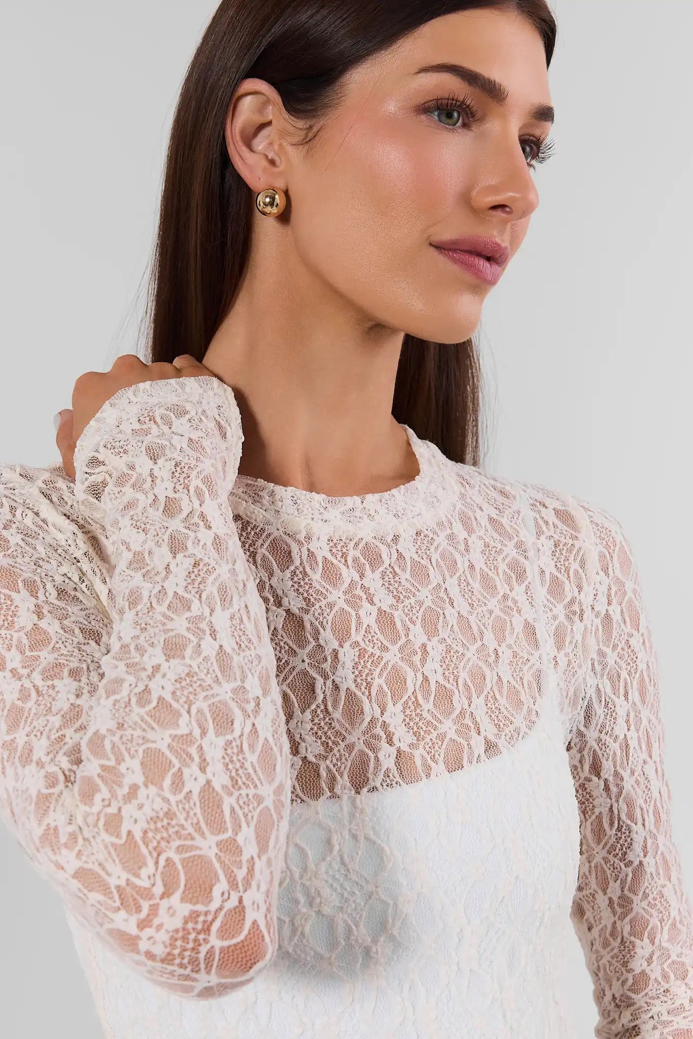 Grayson Cream Lace Top