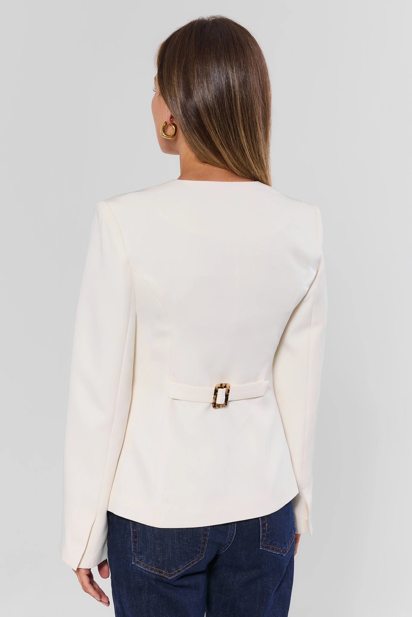 Aria White Blazer