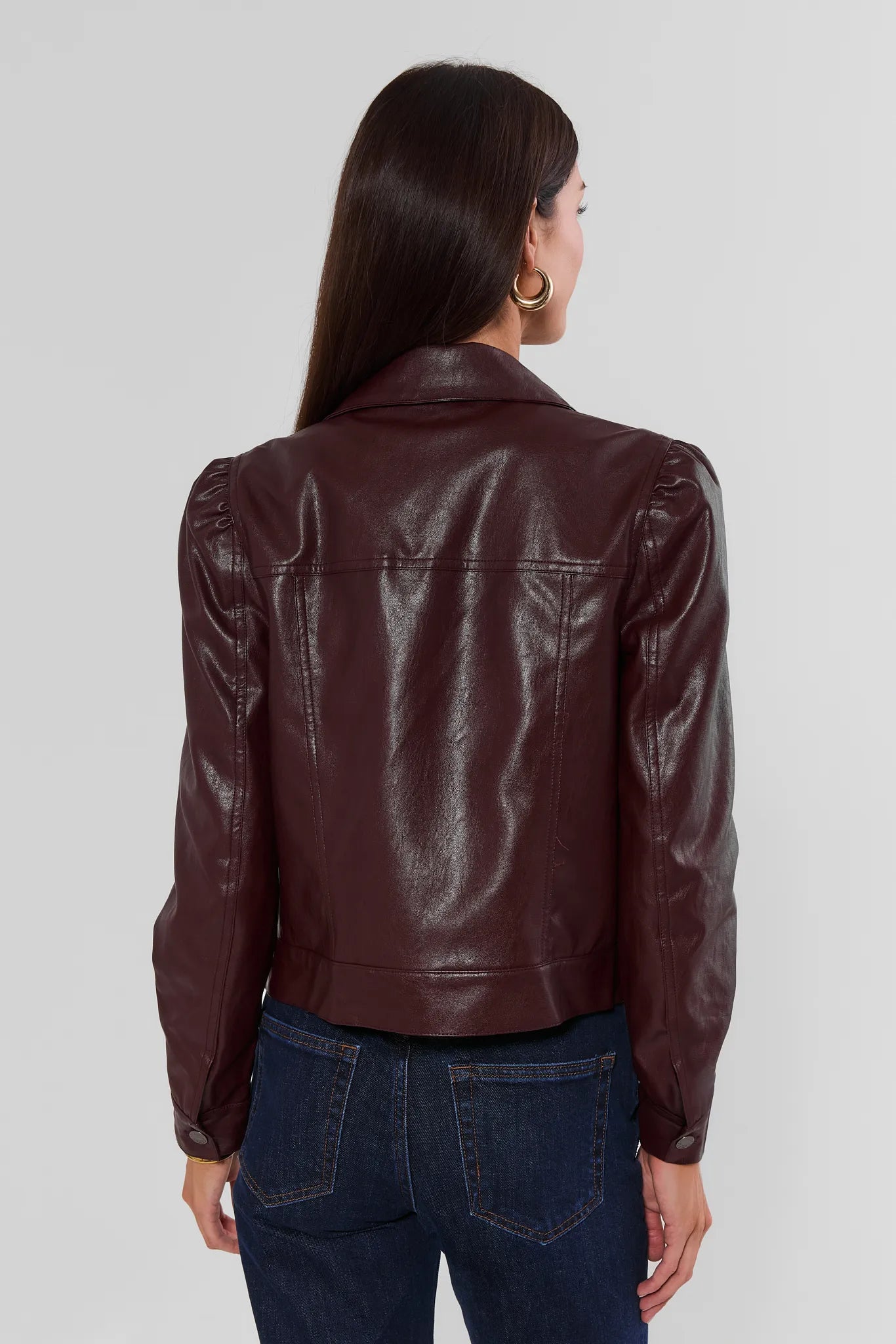 Roxanna Brown Faux Leather Jacket