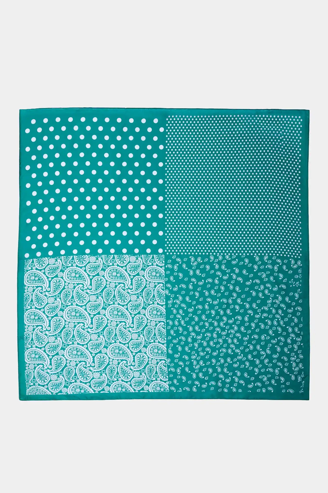 Green Mixed Print Scarf