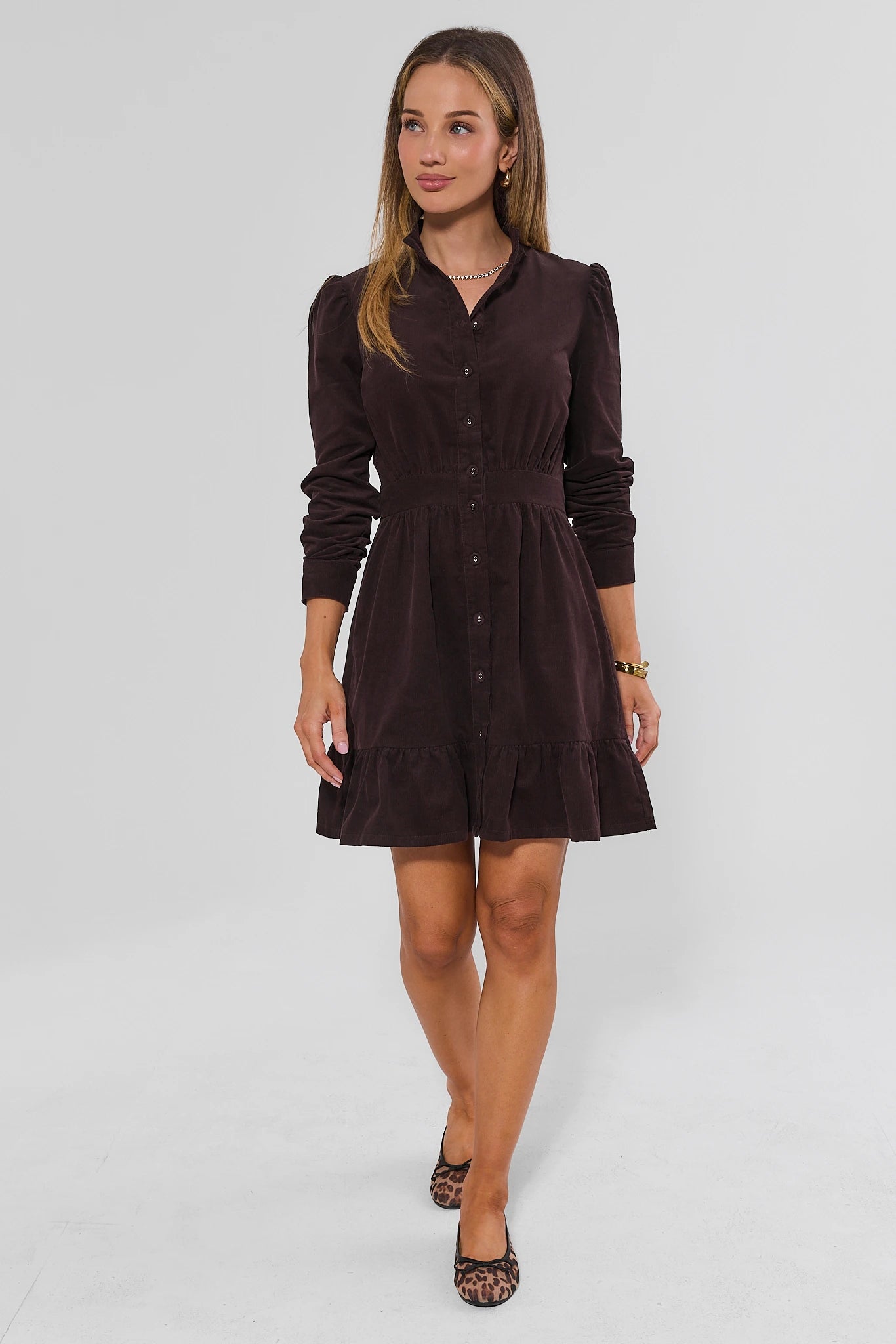 Elizabeth Brown Corduroy Short Dress