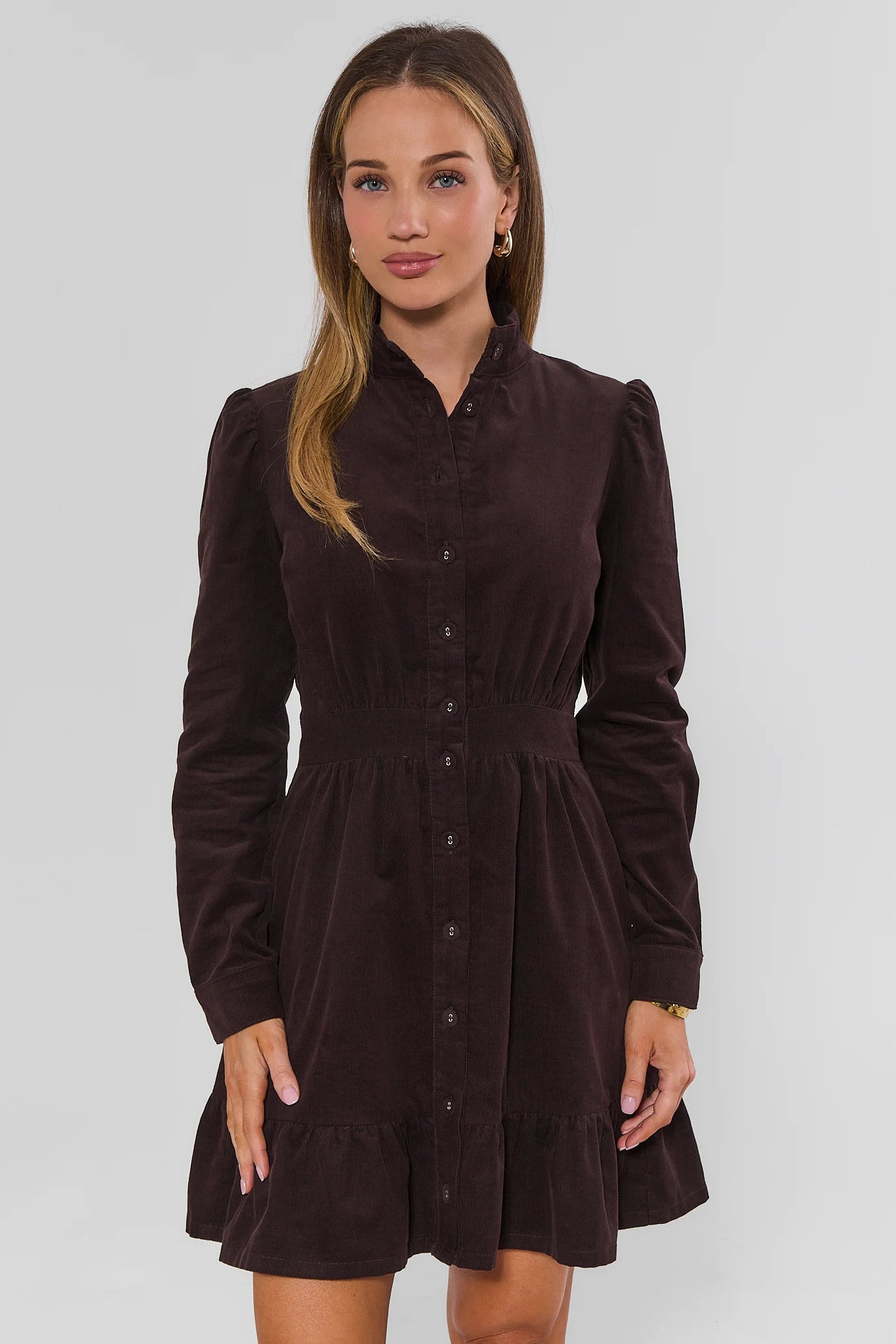Elizabeth Brown Corduroy Short Dress