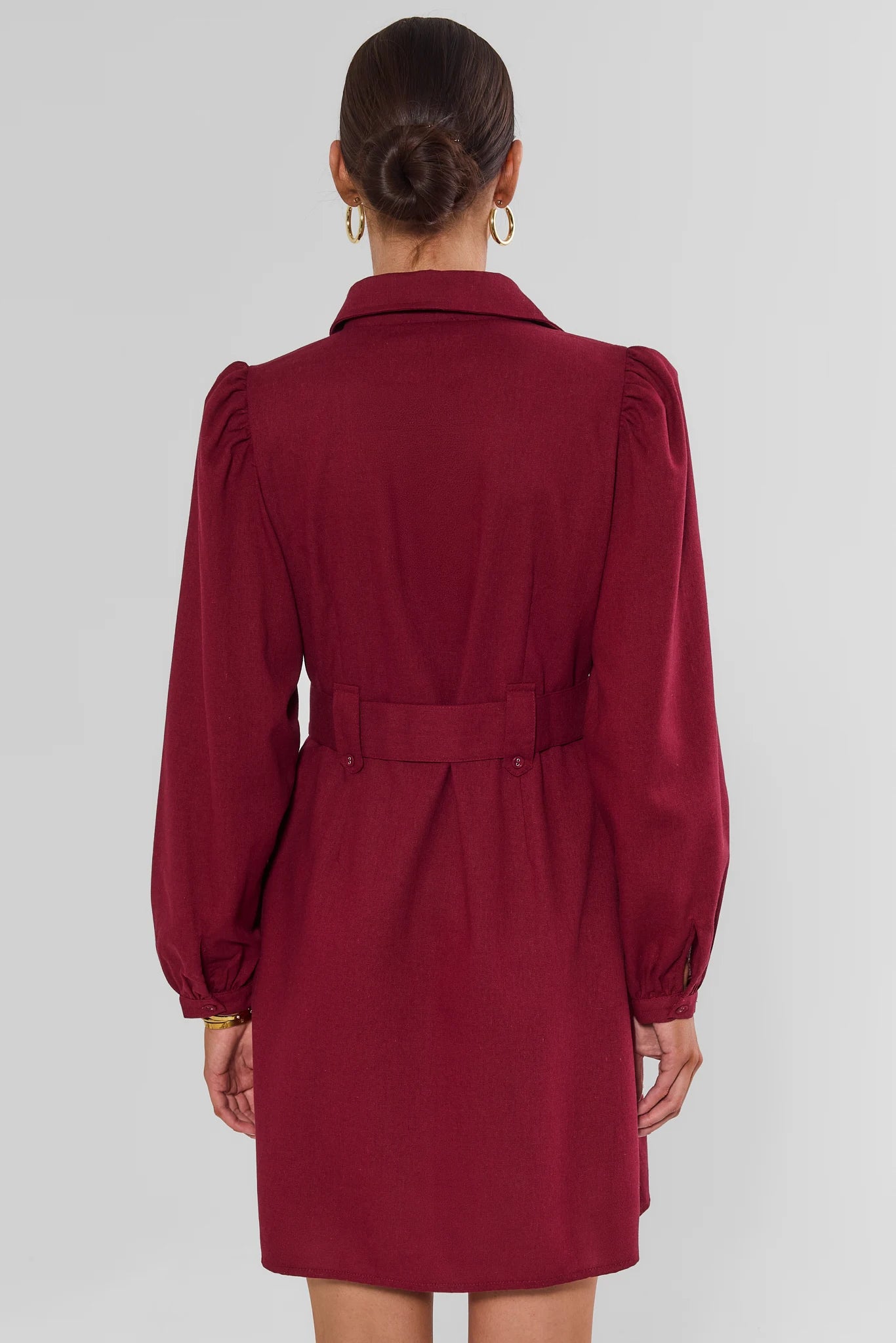 Margot Burgundy Embroidered Dress
