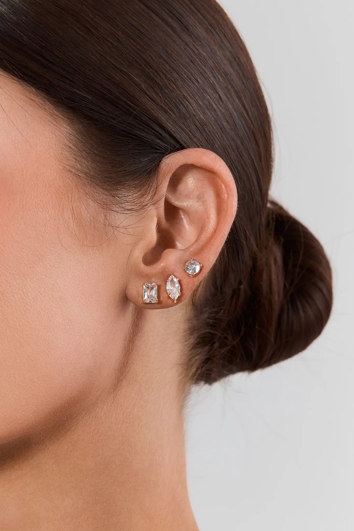 Rhinestone Stud Earrings Set