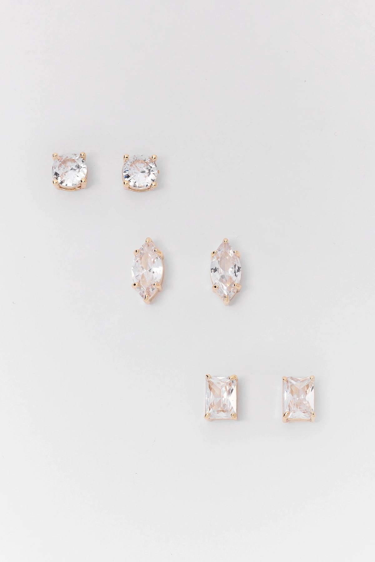 Rhinestone Stud Earrings Set