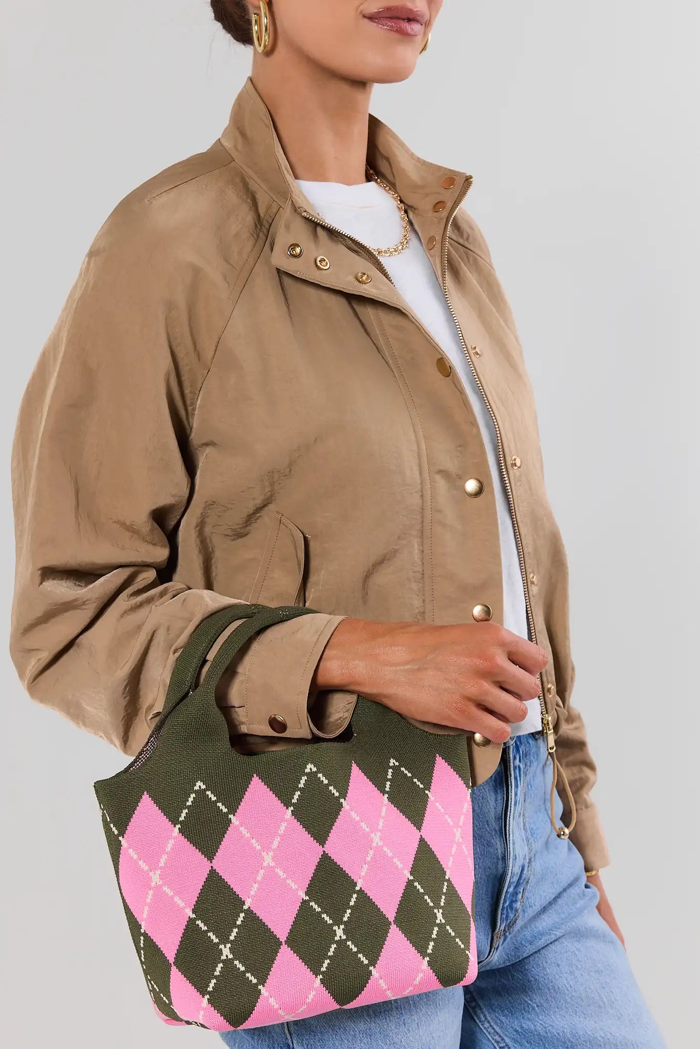 Robbie Printed Woven Bucket Bag
