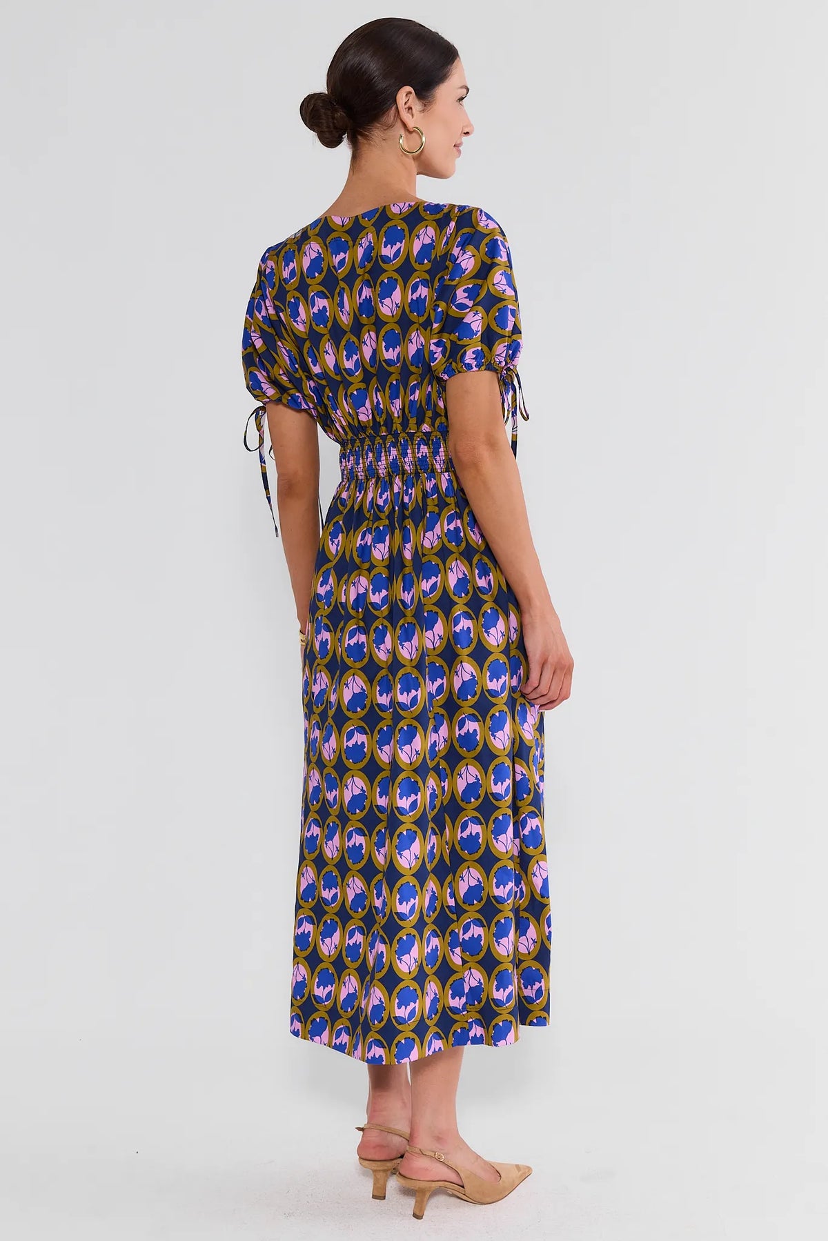 Charlie Blue Printed Midi Dress