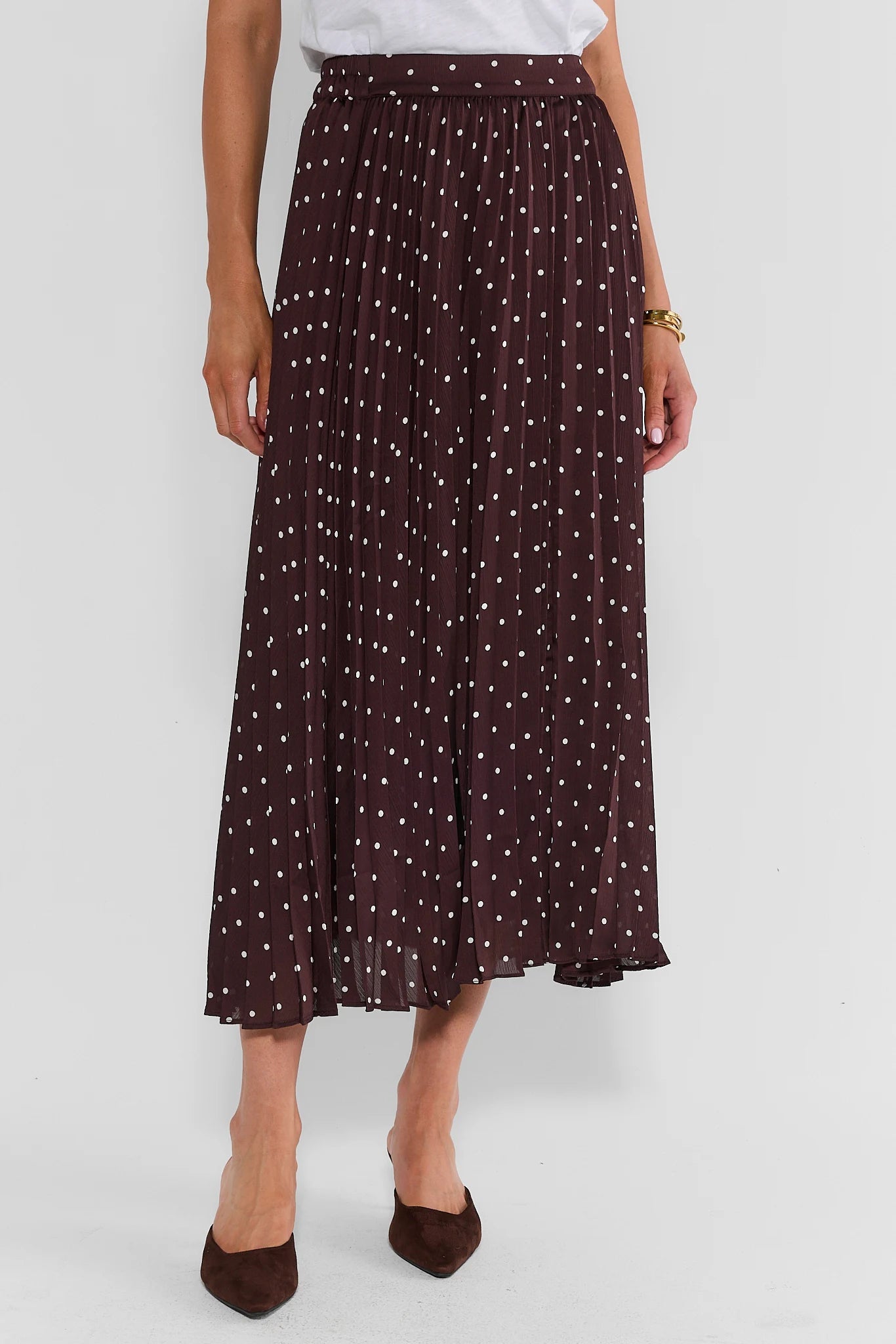 Clara Brown Polka Dot Midi Skirt