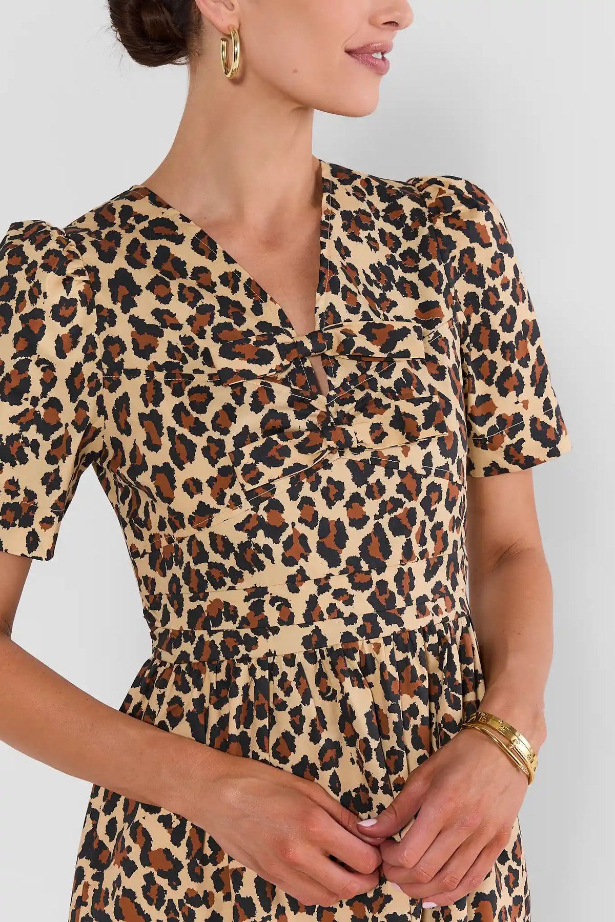 Heather Leopard Print Midi Dress
