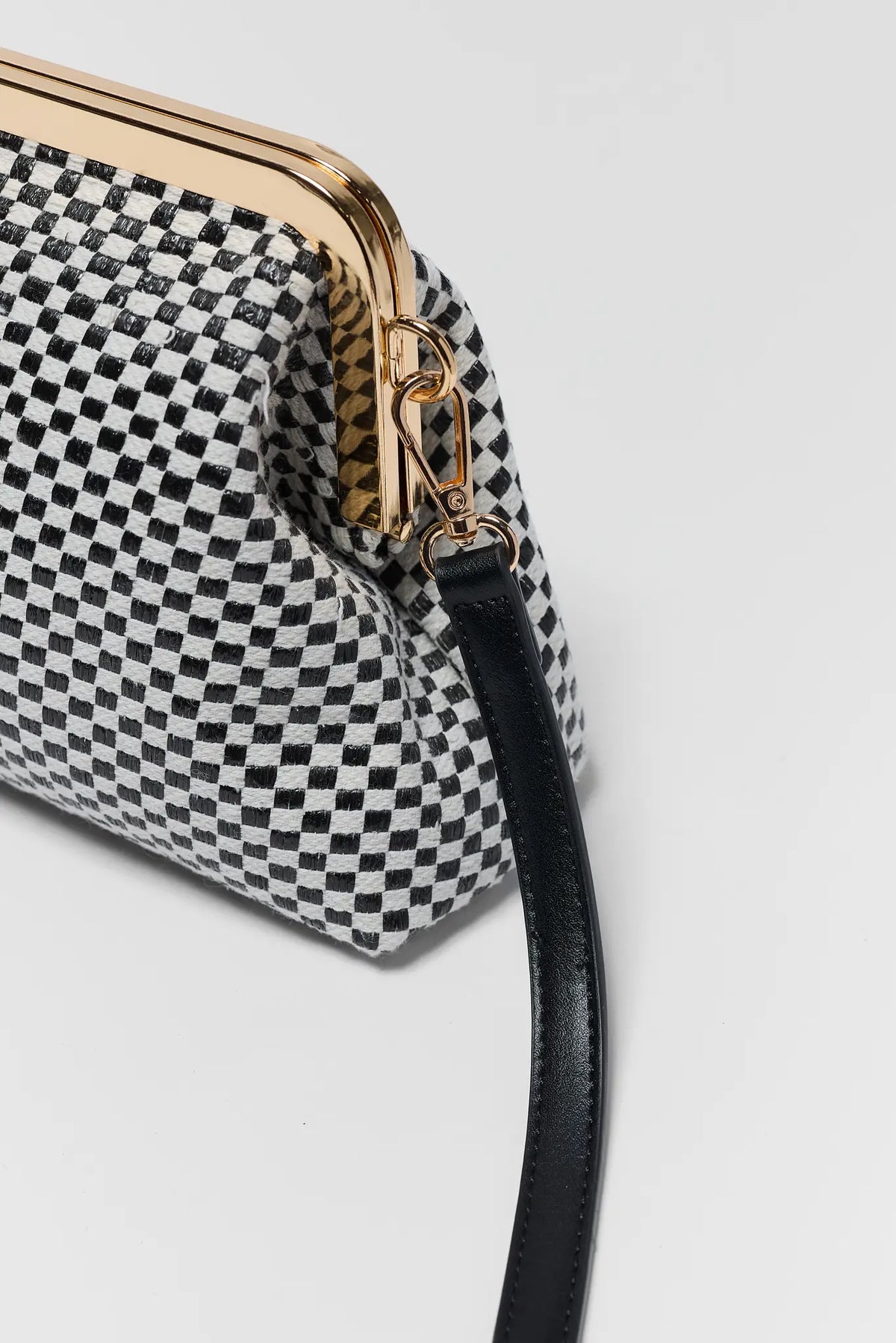 Black Woven Clutch Bag