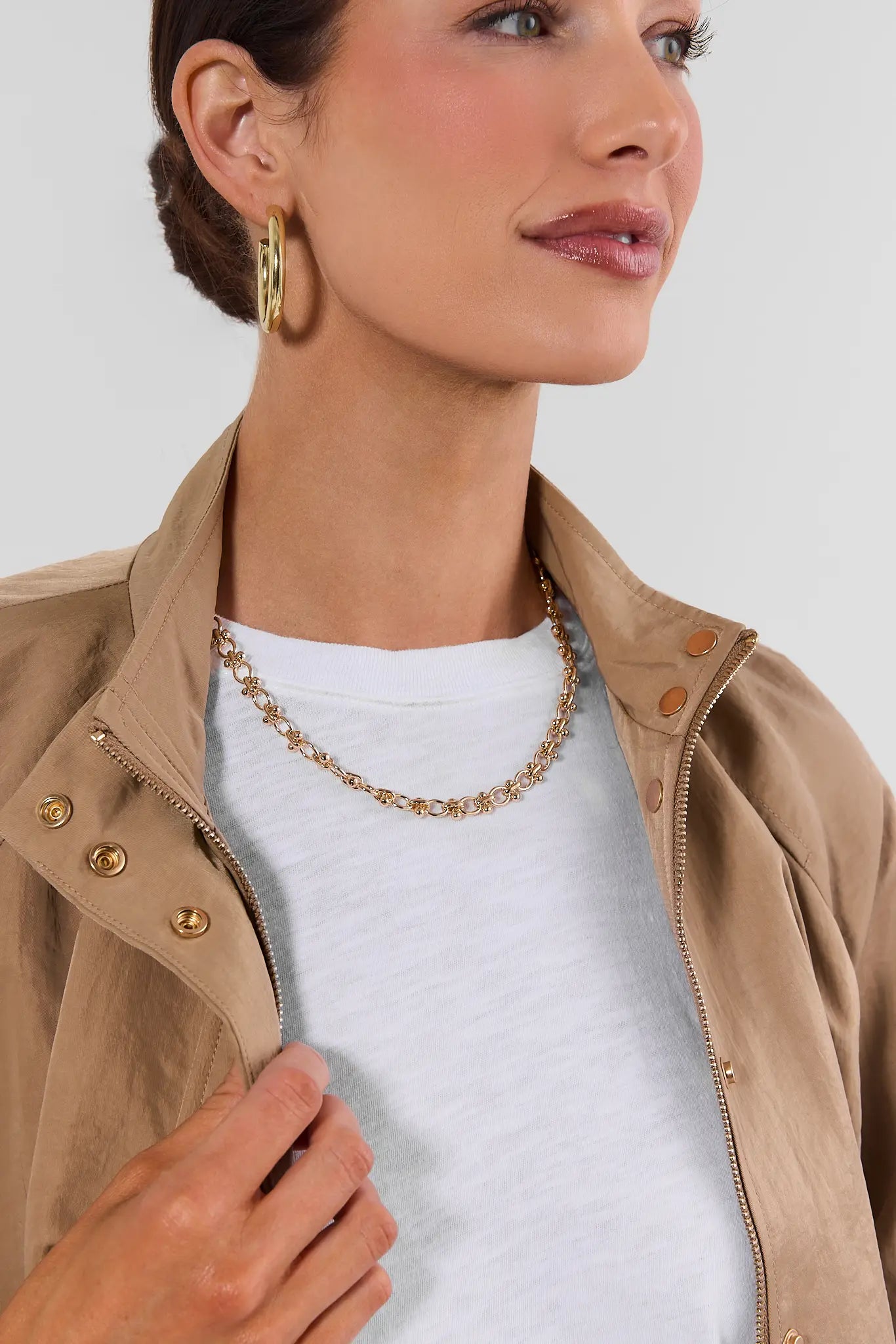 Gold Mini Ball Chain Link Necklace