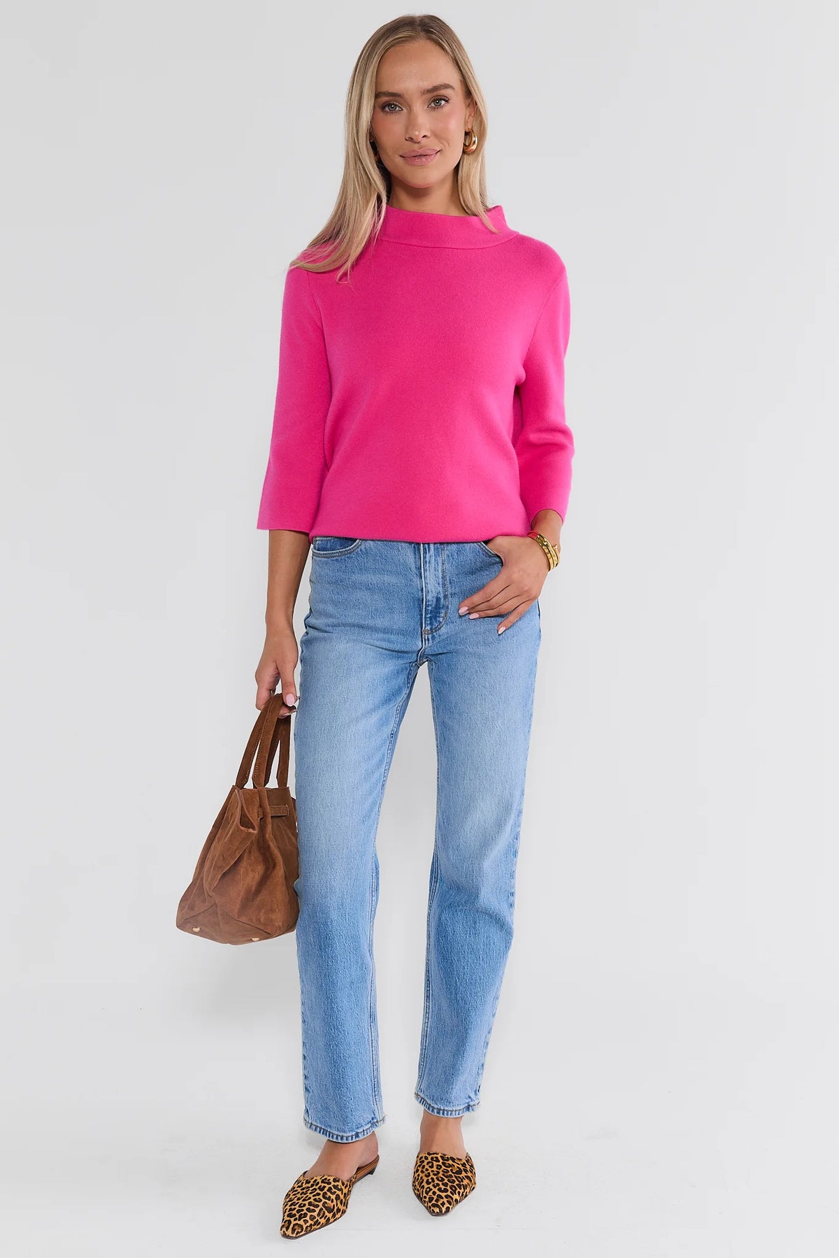 Jackie Pink Knit Sweater