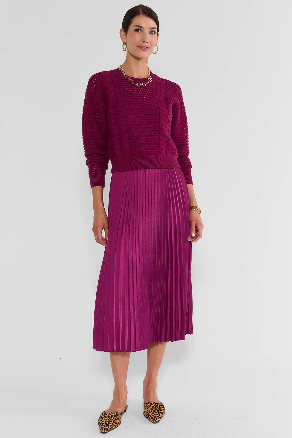 Gabbie Plum Two Piece Midi Dress