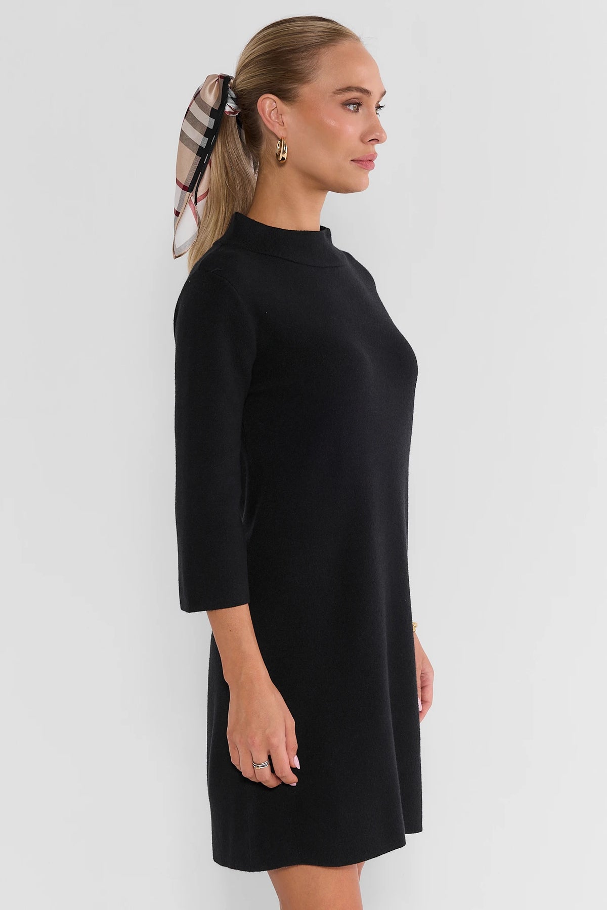 Jackie Black Knit Short Dress