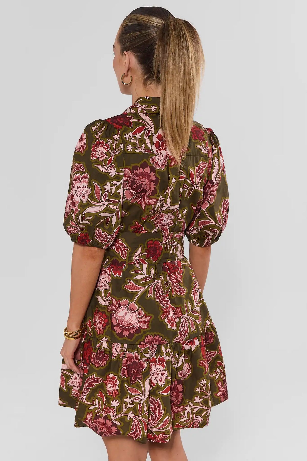 Karla Green Floral Print Short Dress