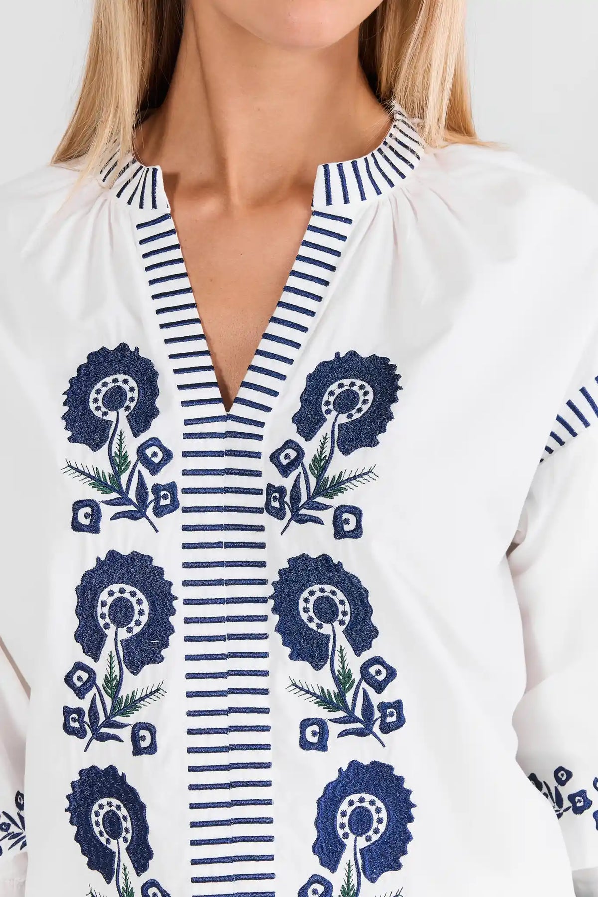 Ivory Floral Embroidered Top