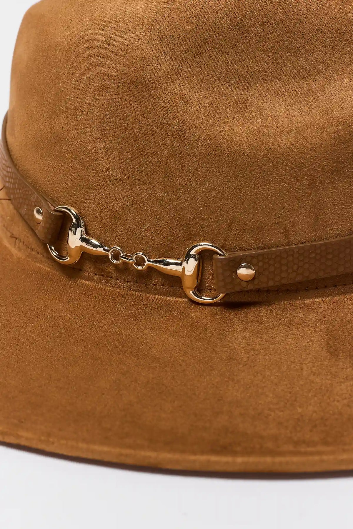 Camel Horse Bit Wide Brim Hat