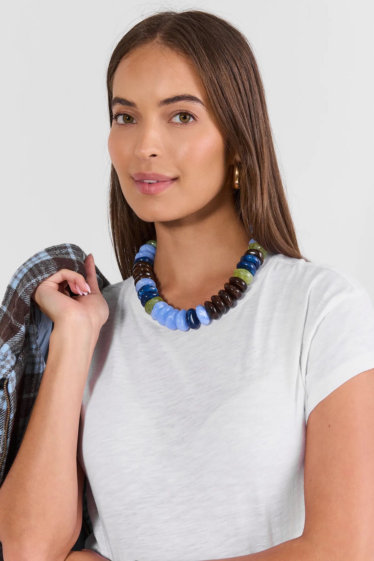 Teal Multi Chunky Beaded Necklace