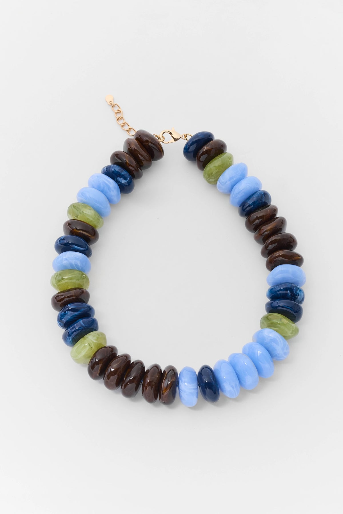 Teal Multi Chunky Beaded Necklace