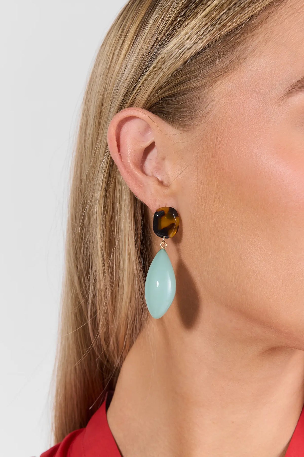 Mint Acrylic Drop Earrings