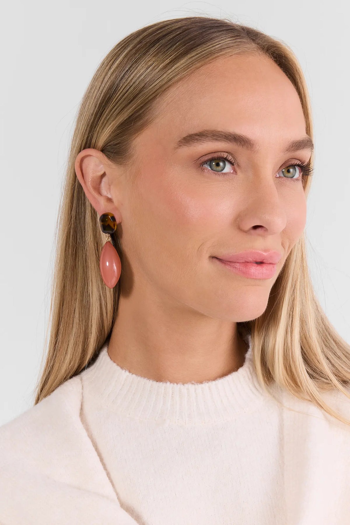 Pink Acrylic Drop Earrings