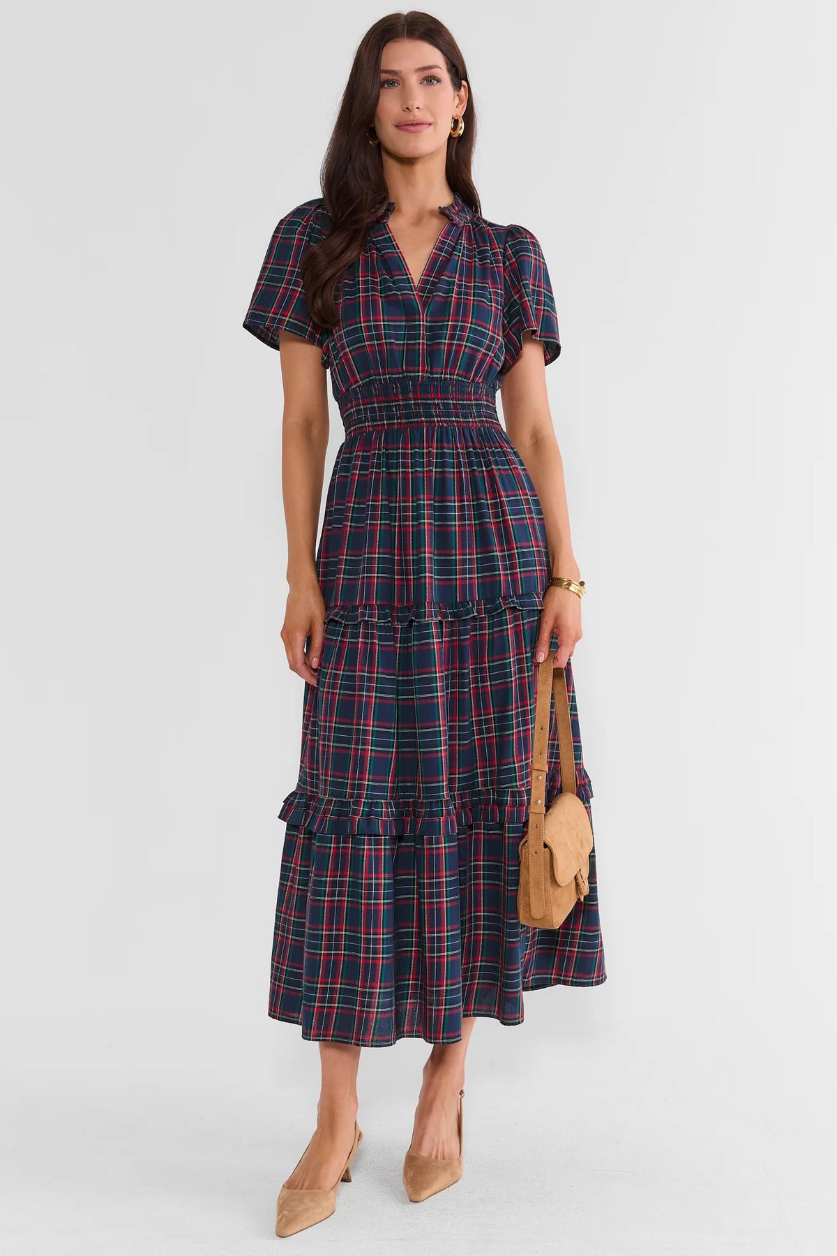 Delise Plaid Maxi Dress