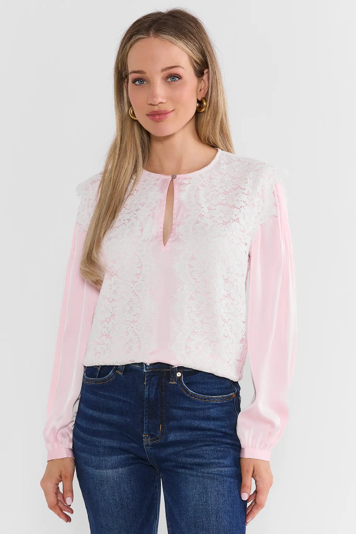 Pink Lace Overlay Top | Avara