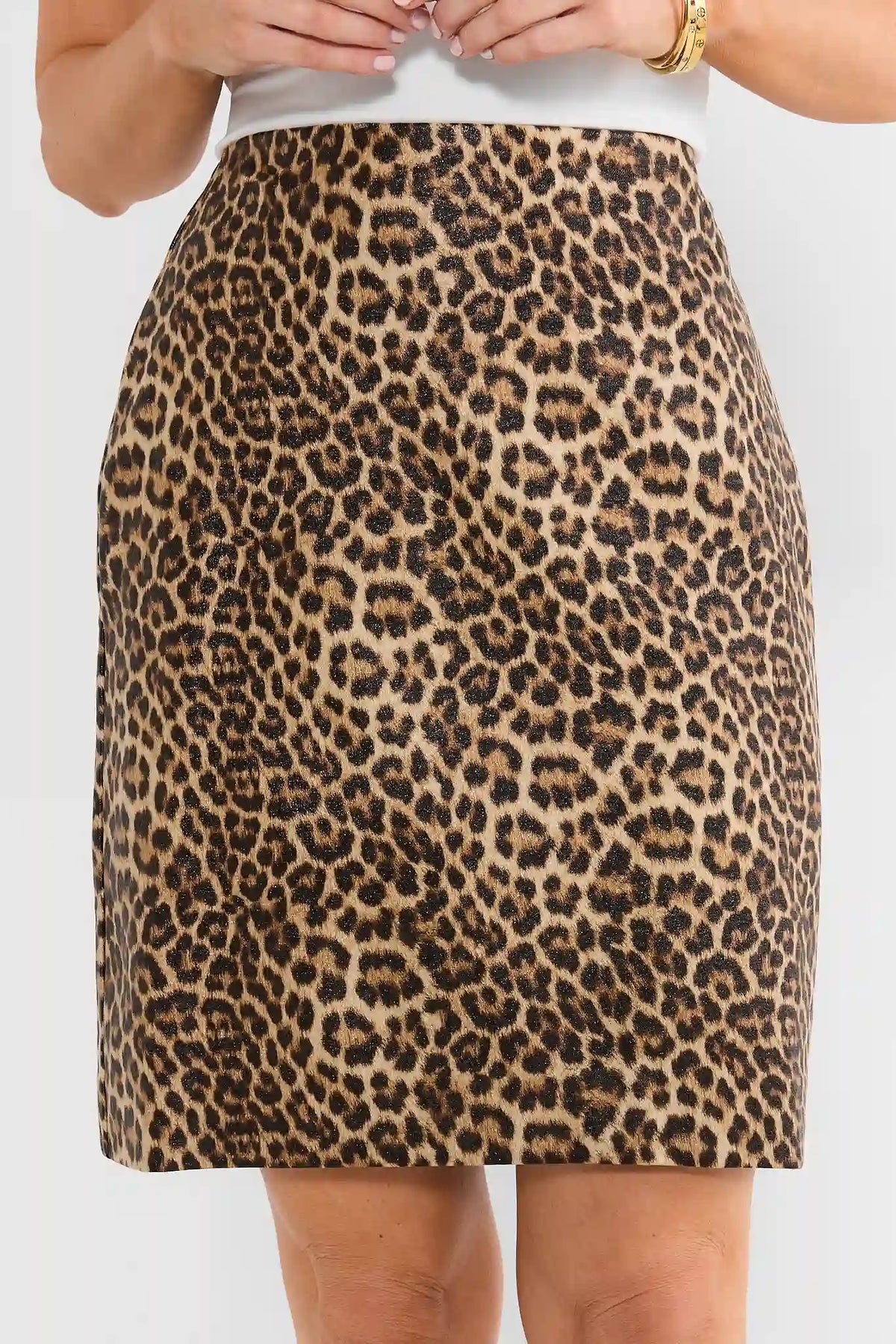 Brown Leopard Print Skirt