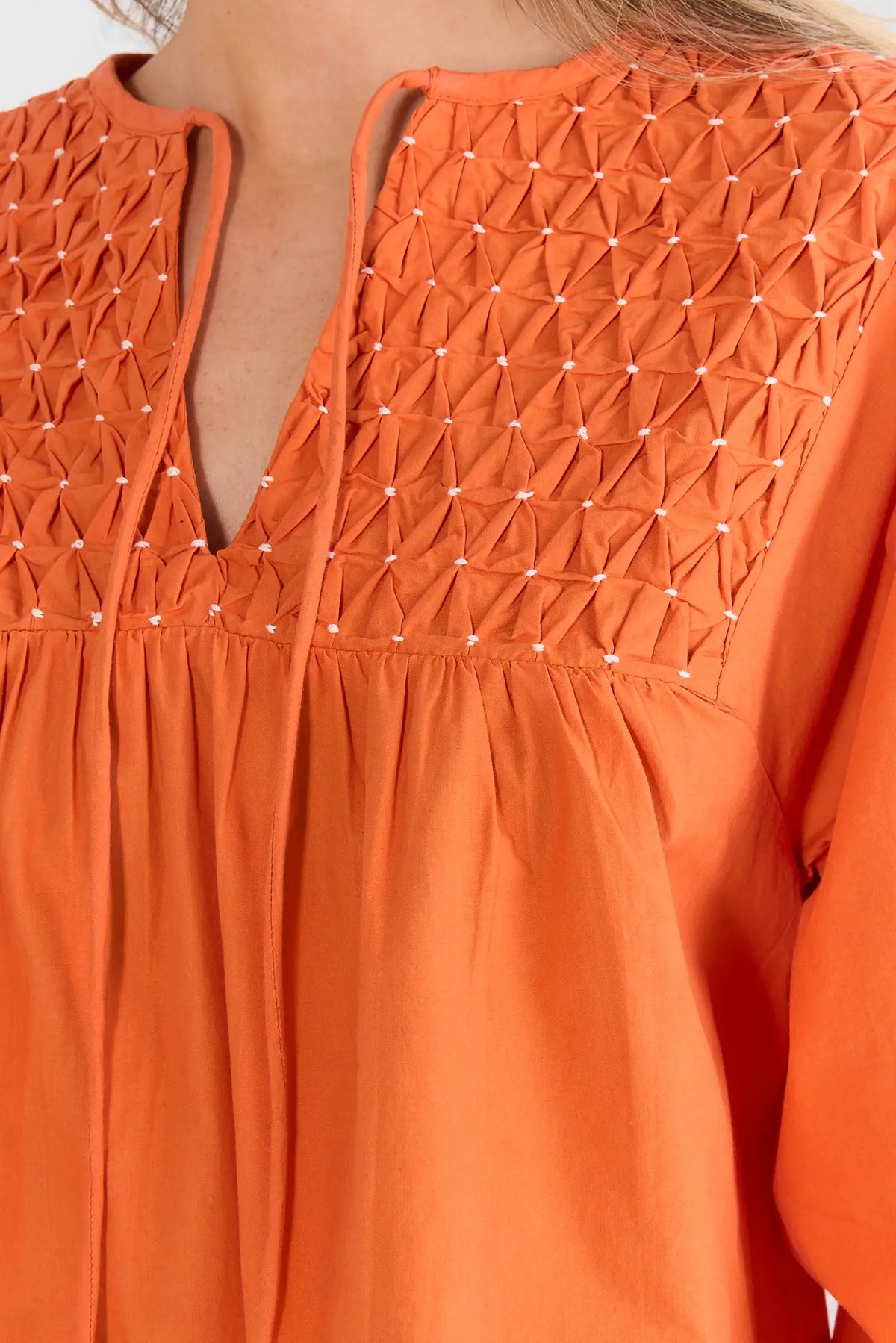 Orange Textured Top by THML
