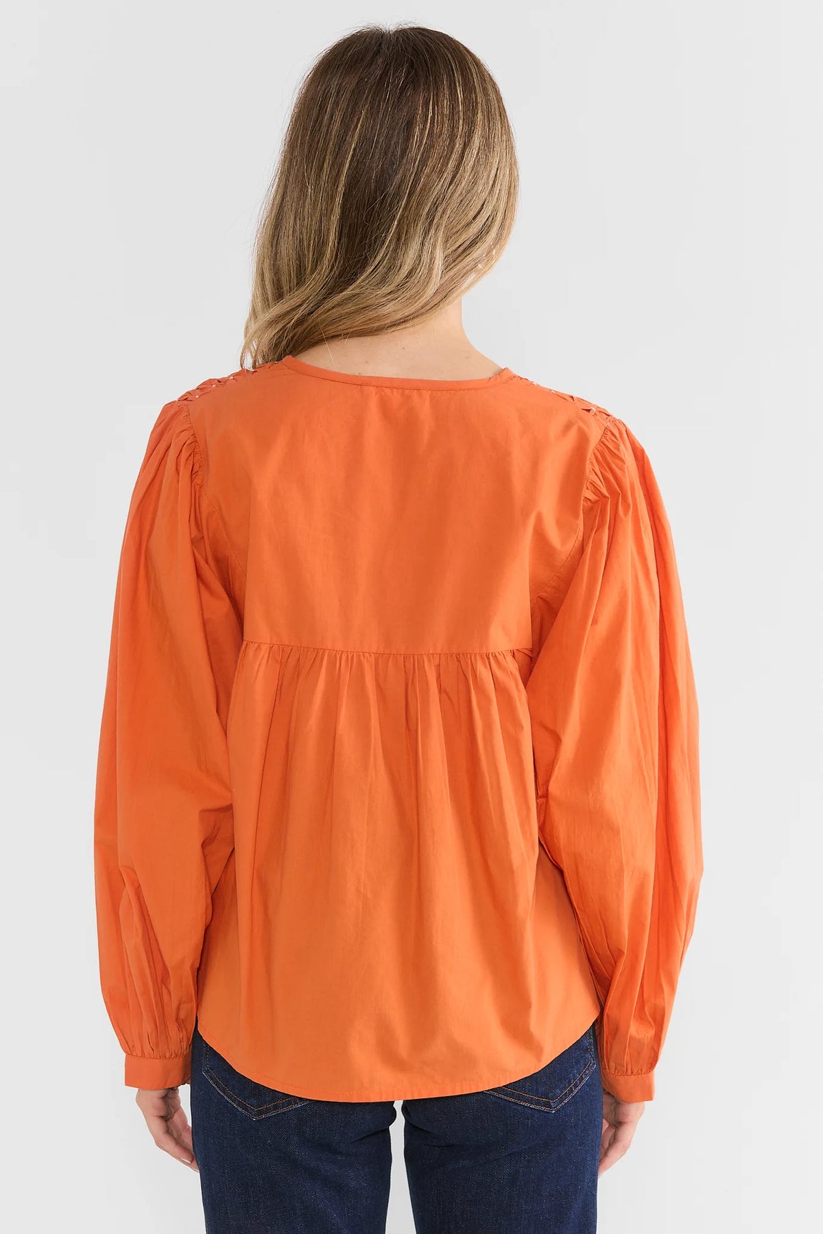 Orange Textured Top by THML